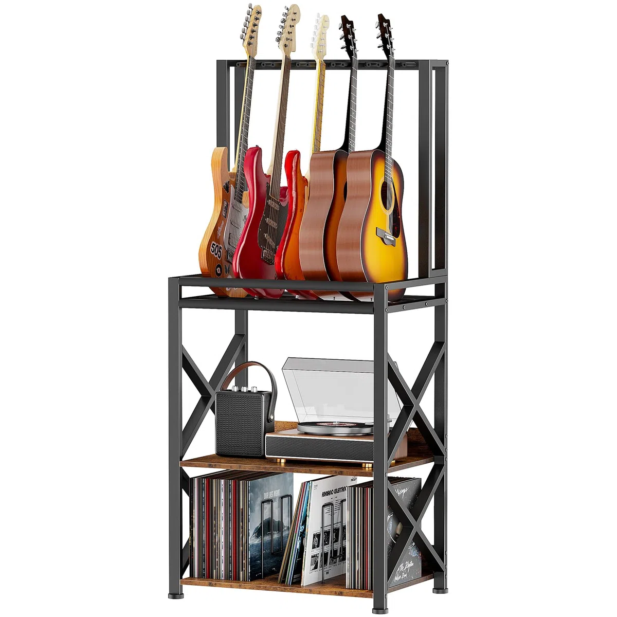 Portin Multi-Gitarrenständer mit 3 Ebenen, mit