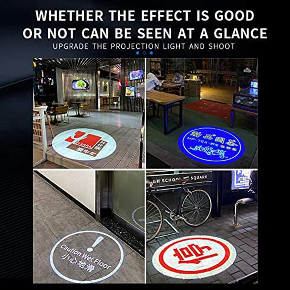 35W LED GOBO Logo Projektor Licht IP67 Wasserdicht für Outdoor Mall Store Bar KTV Restaurant Werbung (Schwarz)