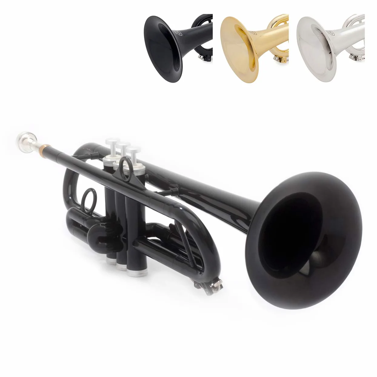 pTrumpet Trompete hyTech Kunststoff schwarz mit Gig Bag PTRUMPET1HTB/BLACK