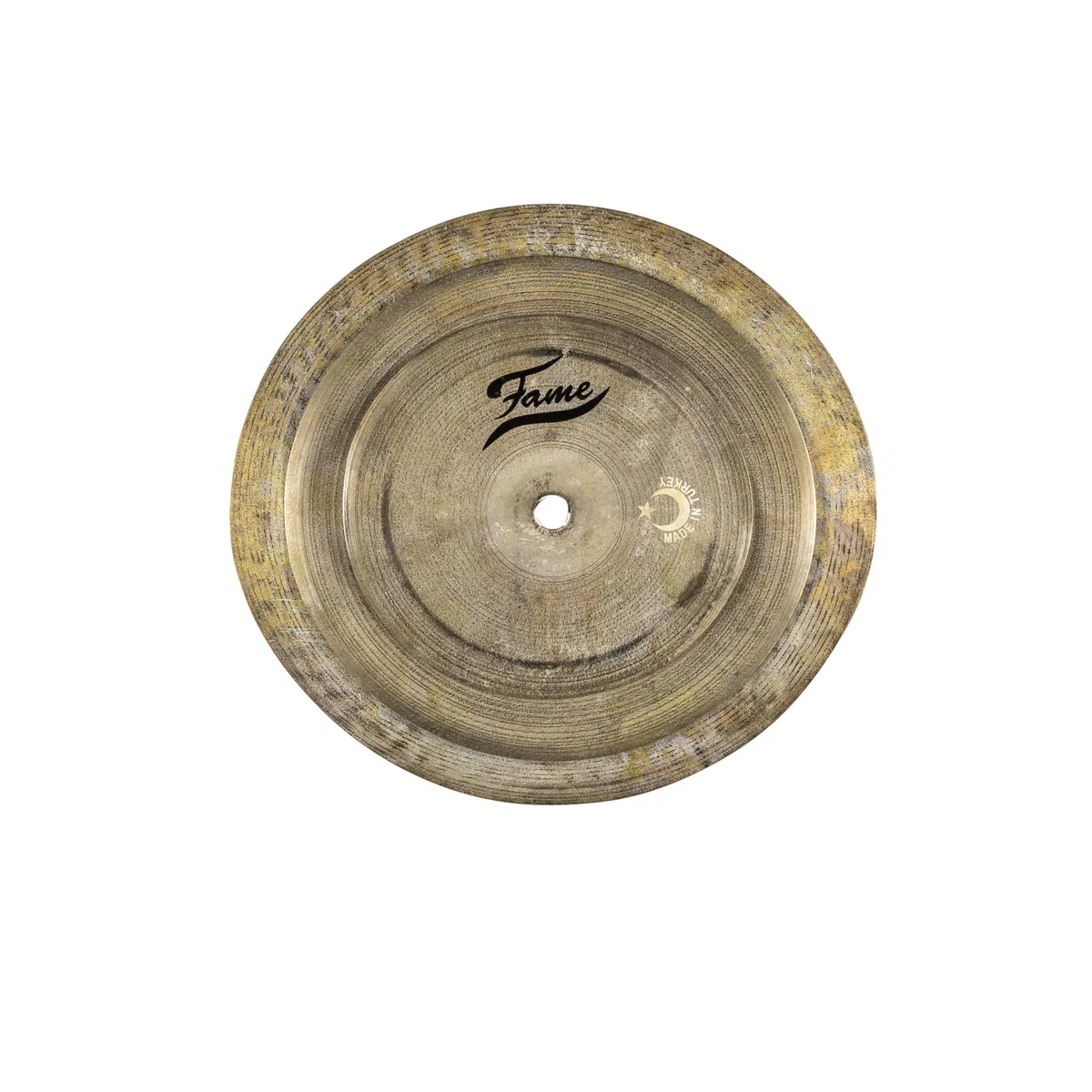 Fame Clapper Smash Stack 10", Handgehämmertes B20 Bronze Becken-Set, Natural Finish, Thin, Moderner Clap-Sound, Soundoptimierung, Einzeln Verwendbar
