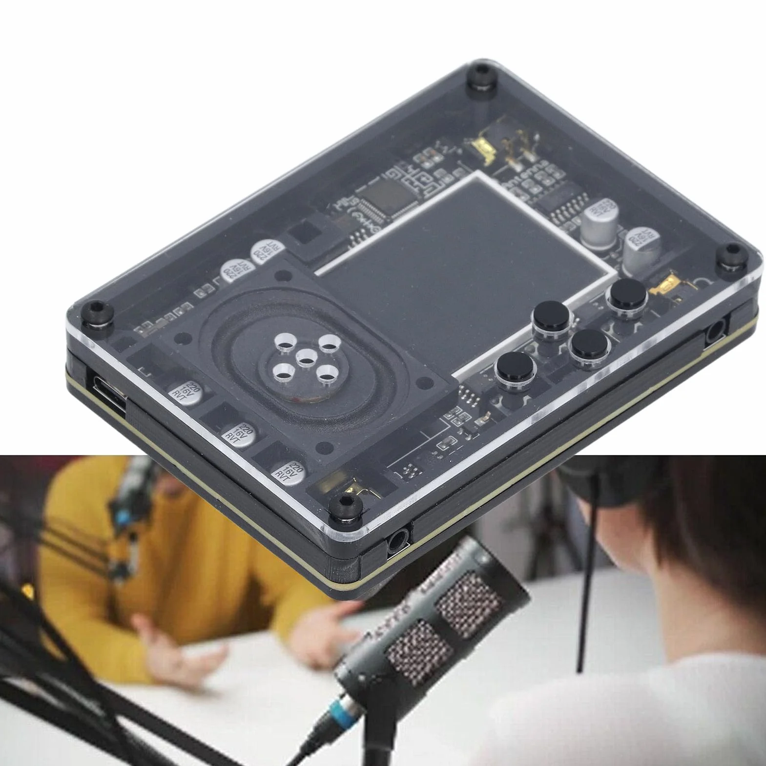 Mini-Theremin, Audio-Theremin-Kit mit Farbbildschirm und Mehreren Einstellbaren Stimmen, Kreatives Elektronisches Musikinstrument, Unterstützt 20 Instrumente und 70 Töne