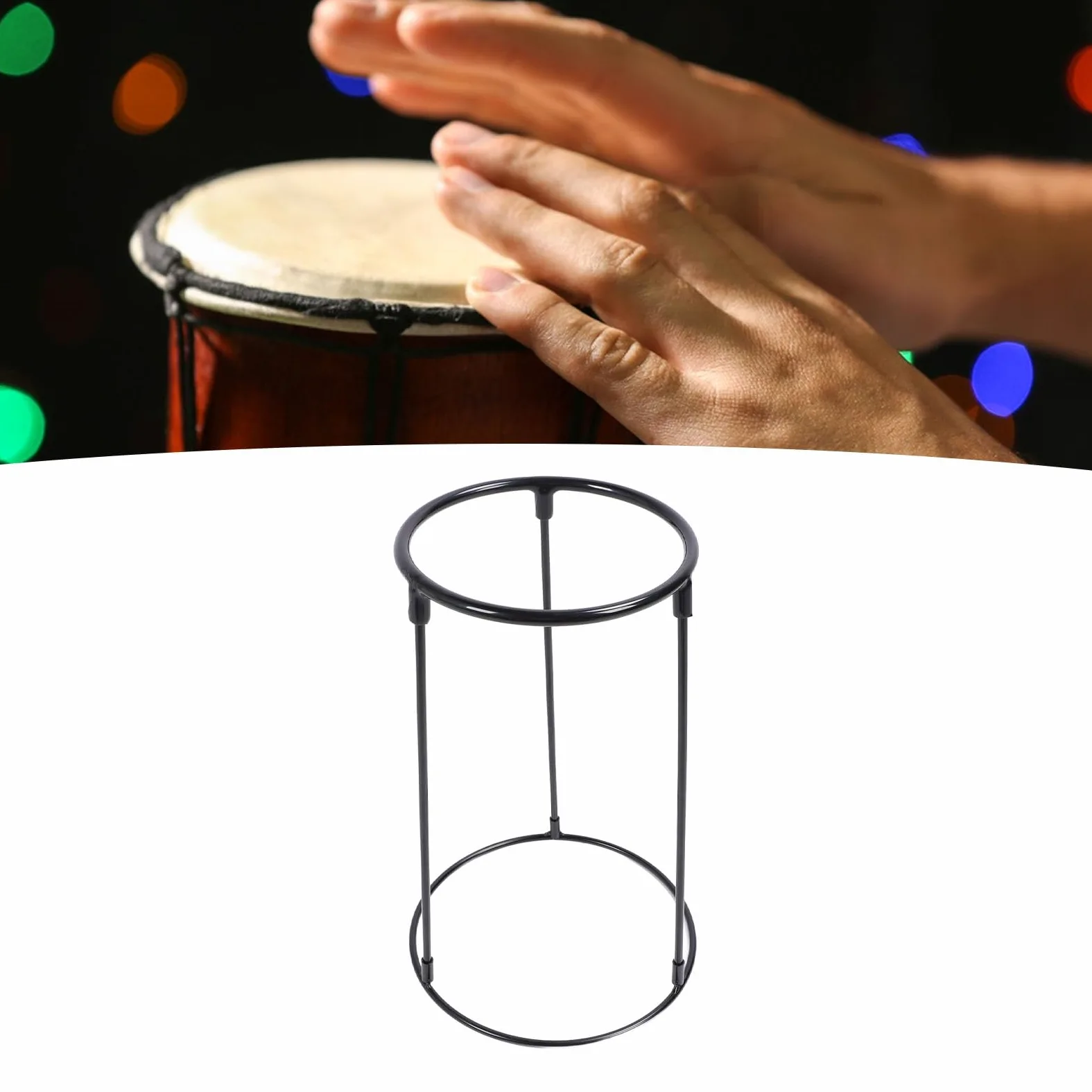 Djembe-Ständer aus Karbonstahl, Passend für Alle Schwierigkeitsgrade. Doppelstrebige Stativbeine für Einen Tiefen, Resonanten Klang