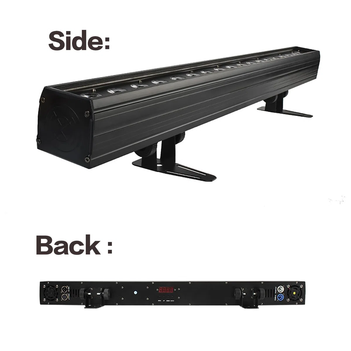 SHEHDS Wallwasher Bühnenlicht Bar 18x18W RGBWA+UV Bühnenwaschlichtleiste/Streifen 6IN1 LED Stroboskop-Effekt DMX512 Steuerung DJ-Lichter für Nachtclub, Disco, Live Show