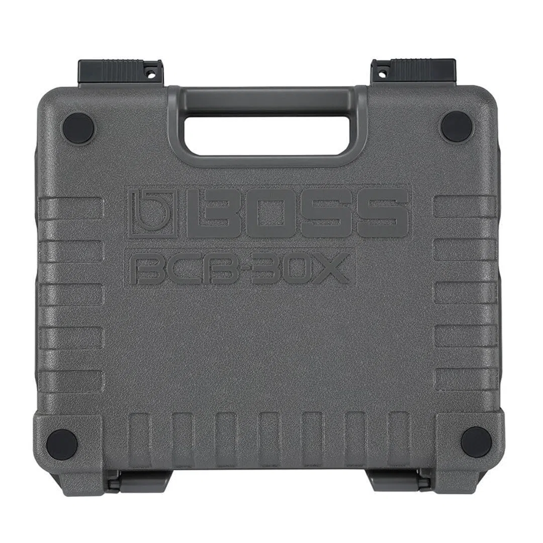 BOSS BCB-30X Ultra-Portable Effects Board und Tasche mit integriertem Deckel | Kleiner, langlebiger und robuster Schutz, anpassbar für Ihre Gitarrenpedale