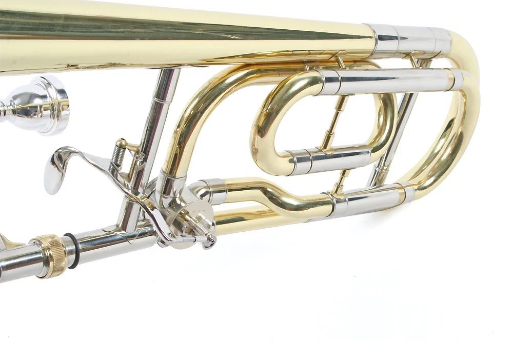 Bb Bass Posaune Quartventil, verchromter Innenzug, Koffer, Mundstück