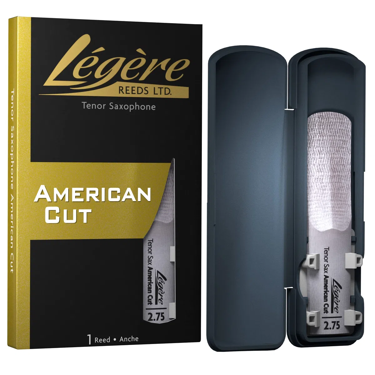 Légère Reeds - Tenorsaxophonblatt, American Cut, Blattstärke 2.75 (TSA2.75) - Hochwertiges synthetisches Holzblasrohr