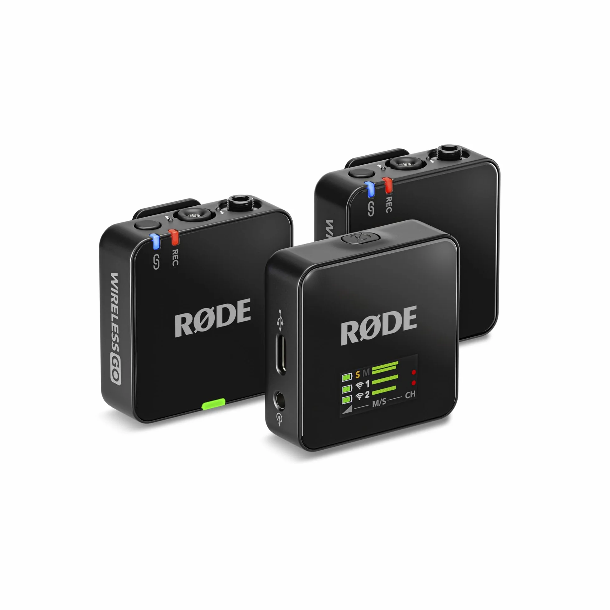 RØDE Wireless GO (Gen 3) – Kompakter kabelloser Mikrofon – Kristallklarer Klang, 32-Bit Float Aufnahme, automatische Pegelregelung, für Telefone, Kameras und Computer, Schwarz
