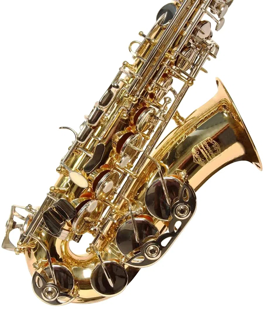 Original SYMPHONIE WESTERWALD Design Altsaxophon Saxophon Alt, Gold/Silber, inkl. Luxus-Hartschalenkoffer und Zubehör, Neu