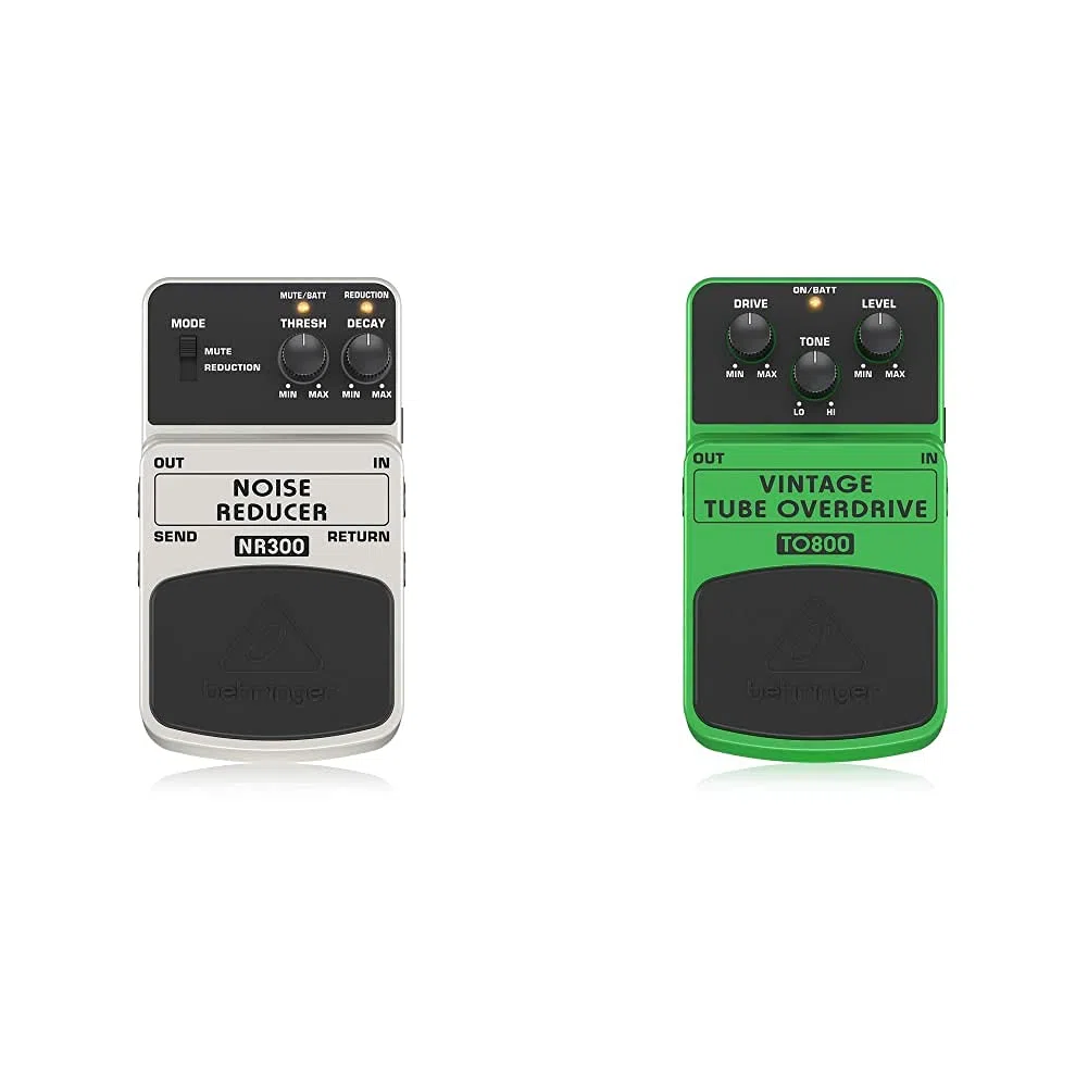Behringer Noise Reducer NR300 Noise ReductionEffektpedal & Vintage tube overdrive TO800 OverdriveEffektpedal