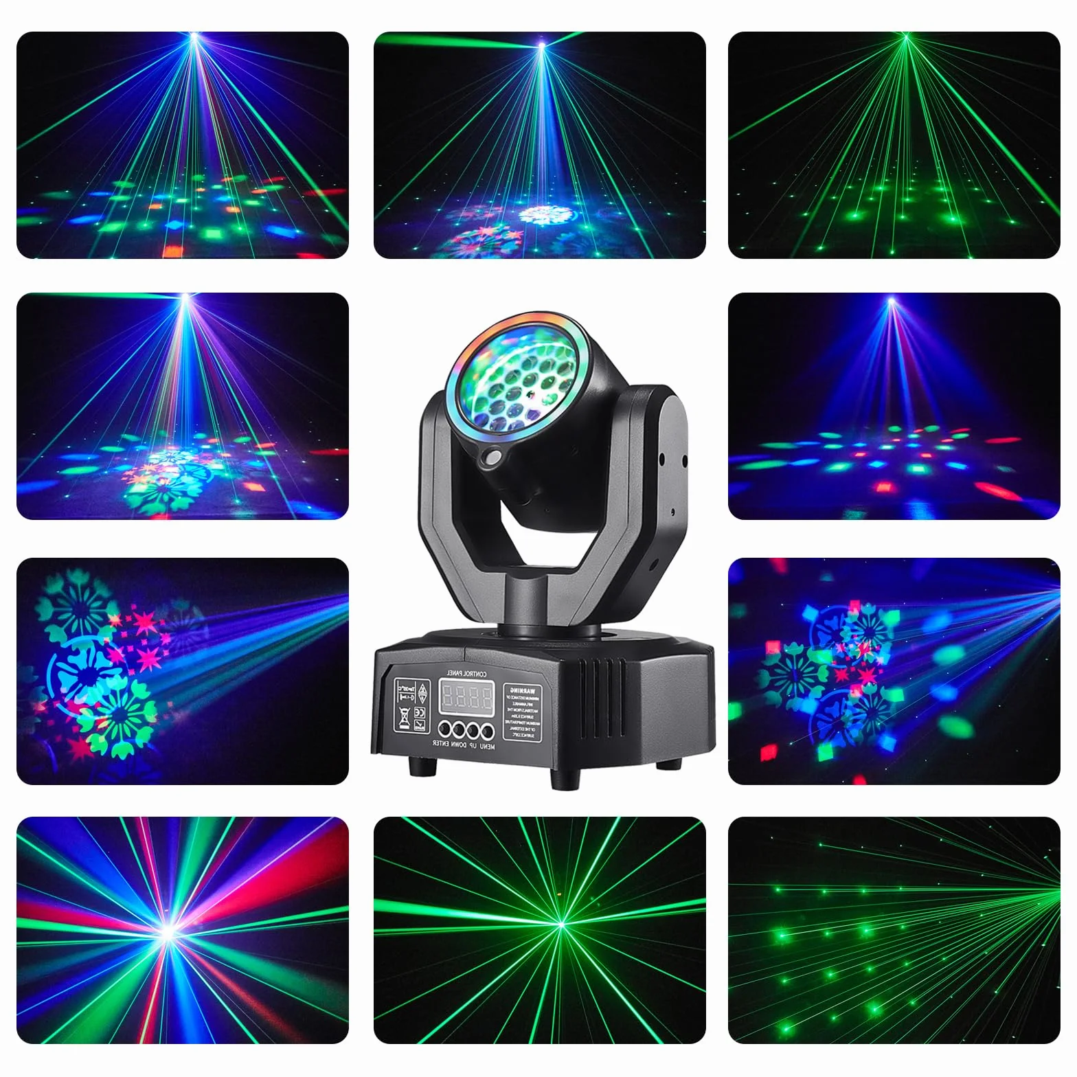 Disco-Licht mit beweglichem Kopf, Party-Lichter, LT05, LED-RGB-Licht, DJ-Projektor, Musikgesteuert, DJ-Disco-Lichter, DMX-Effekt-Strahler, für Bar, KTV, Familientreffen, Hochzeit, Geburtstag