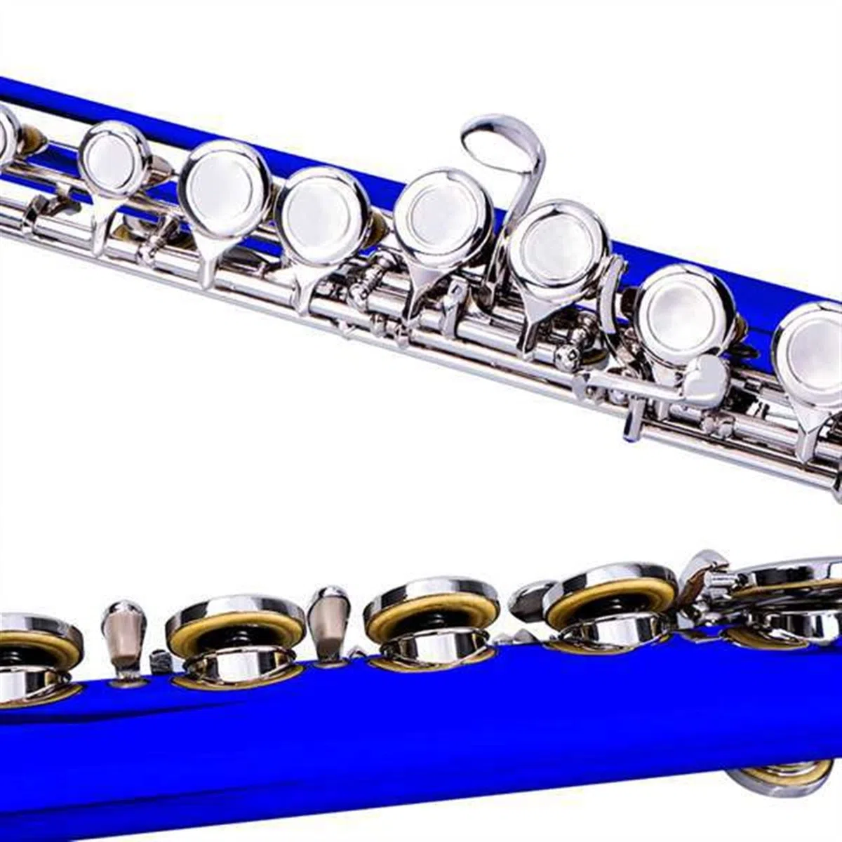 Blaue Flöte 16-Loch-Weißkupfer Vernickelte Flöte C-Stimmung Anfänger-Flöteninstrument Flöteninstrument