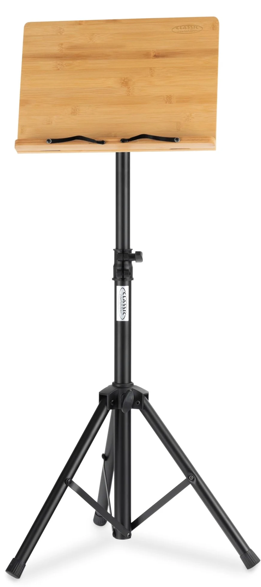 Classic Cantabile OSW-100 Tischnotenpult Bambus – Größe Ablagefläche: 33,3 cm x 22,3 cm – Kochbuchhalter, Lesehilfe für ein Buch, Smartphone, Tablet - Neigungswinkel in fünf Schritten verstellbar