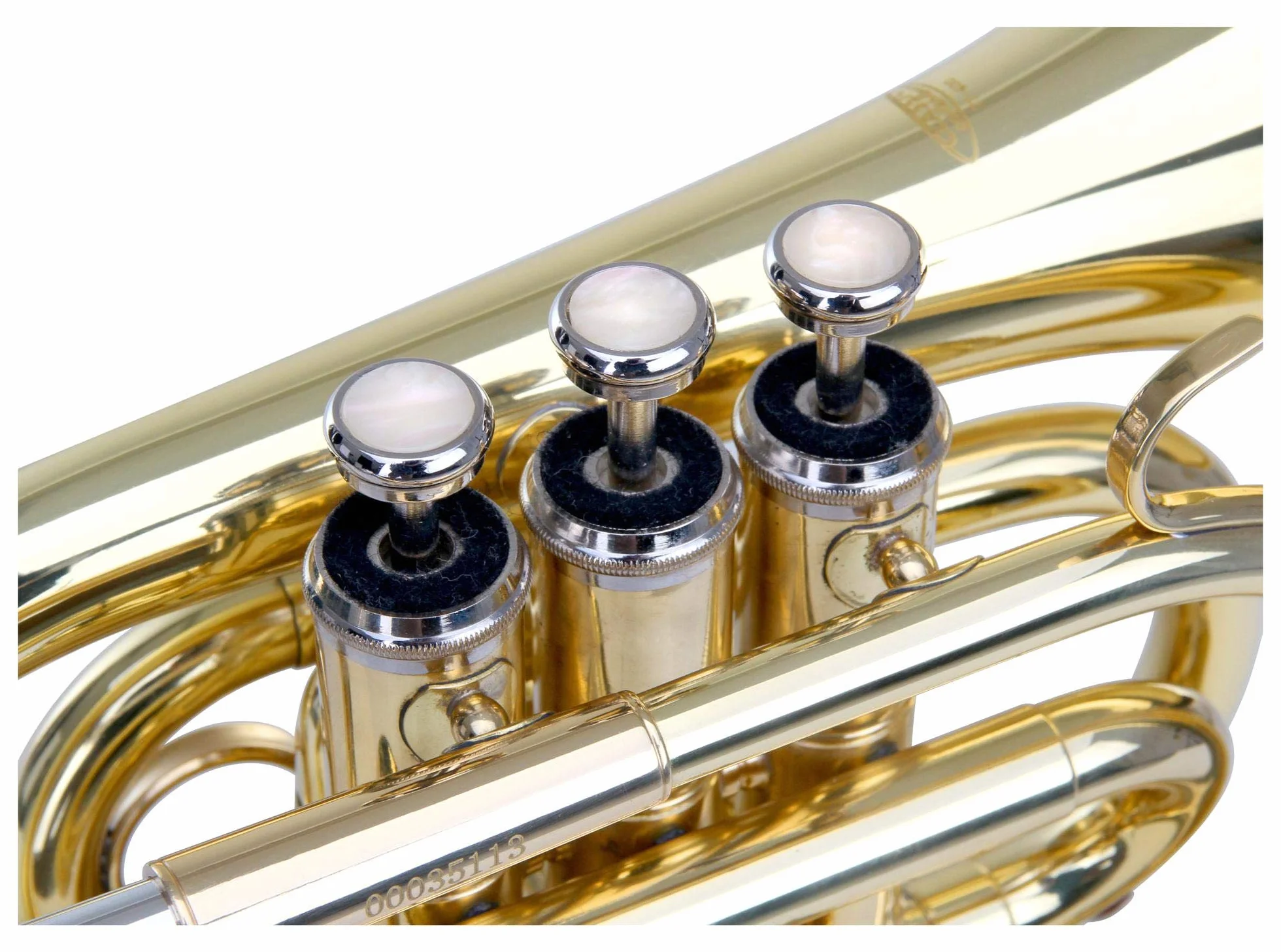 Classic Cantabile Brass TT-400 B-Taschentrompete (Messing, Schallbecher Durchmesser: 93 mm, Bohrung: 11,8 mm, Stimmung: B, inkl. Leichtkoffer, Mundstück, Putztuch, Handschuhe) klar lackiert