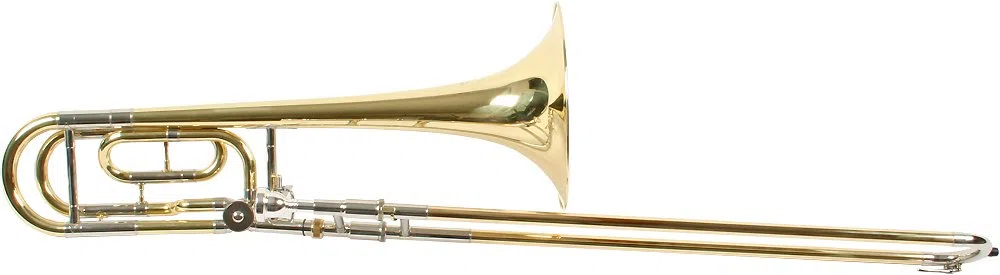 Bb Bass Posaune Quartventil, verchromter Innenzug, Koffer, Mundstück