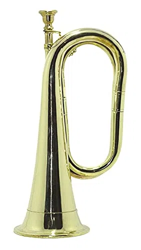 SHREYAS Brass Bugle Professional Civil War Era US Militär Kavallerie Stil Horn