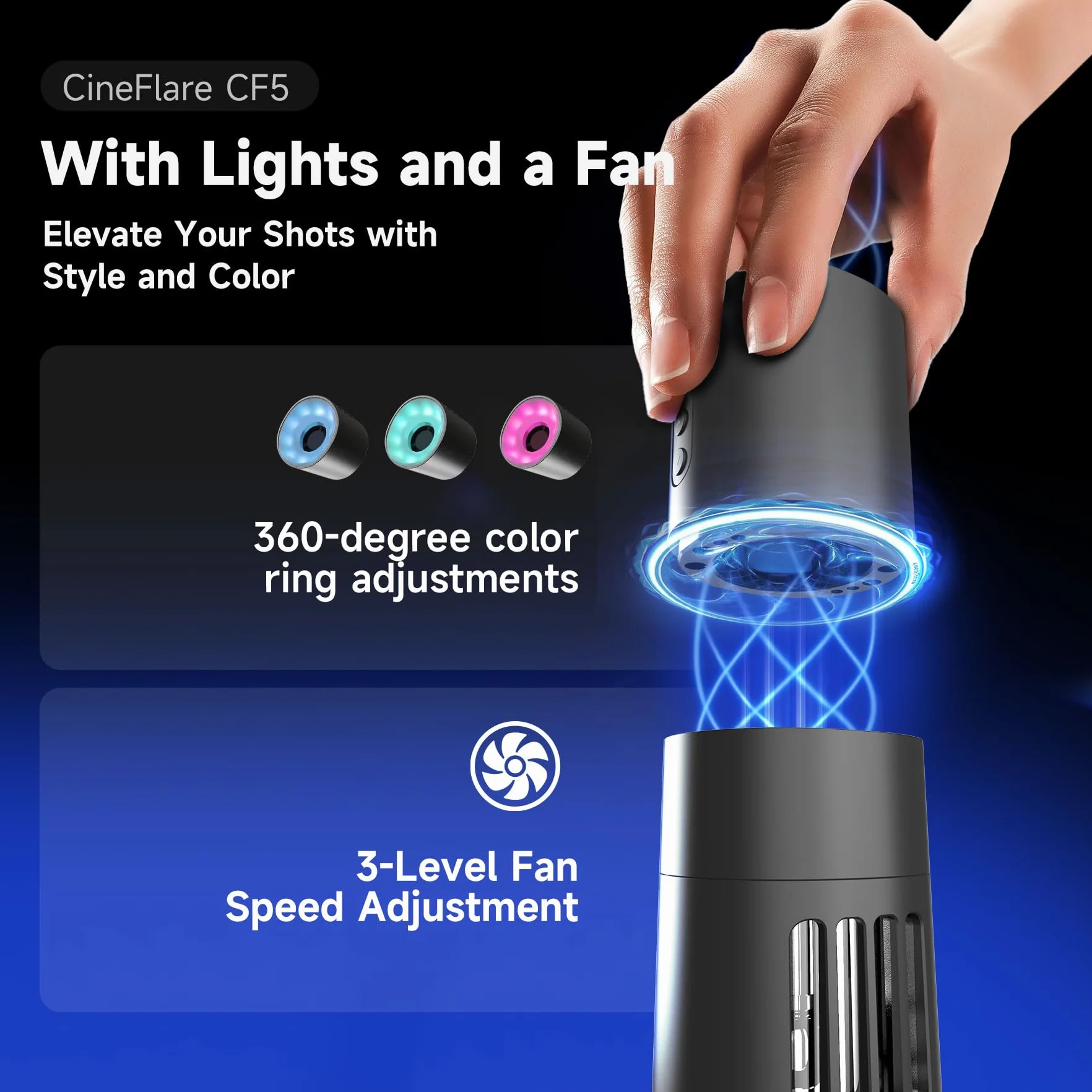 COLBOR CF5 Mini Nebelmaschine Mini-Tragbare Nebelmaschine mit Flüssigkeit, Kabelloser Fernbedienung, 40W RGB LED,Kann für Fotografie, Hochzeiten-Rauch,Party,DJ Halloween (schwarz)