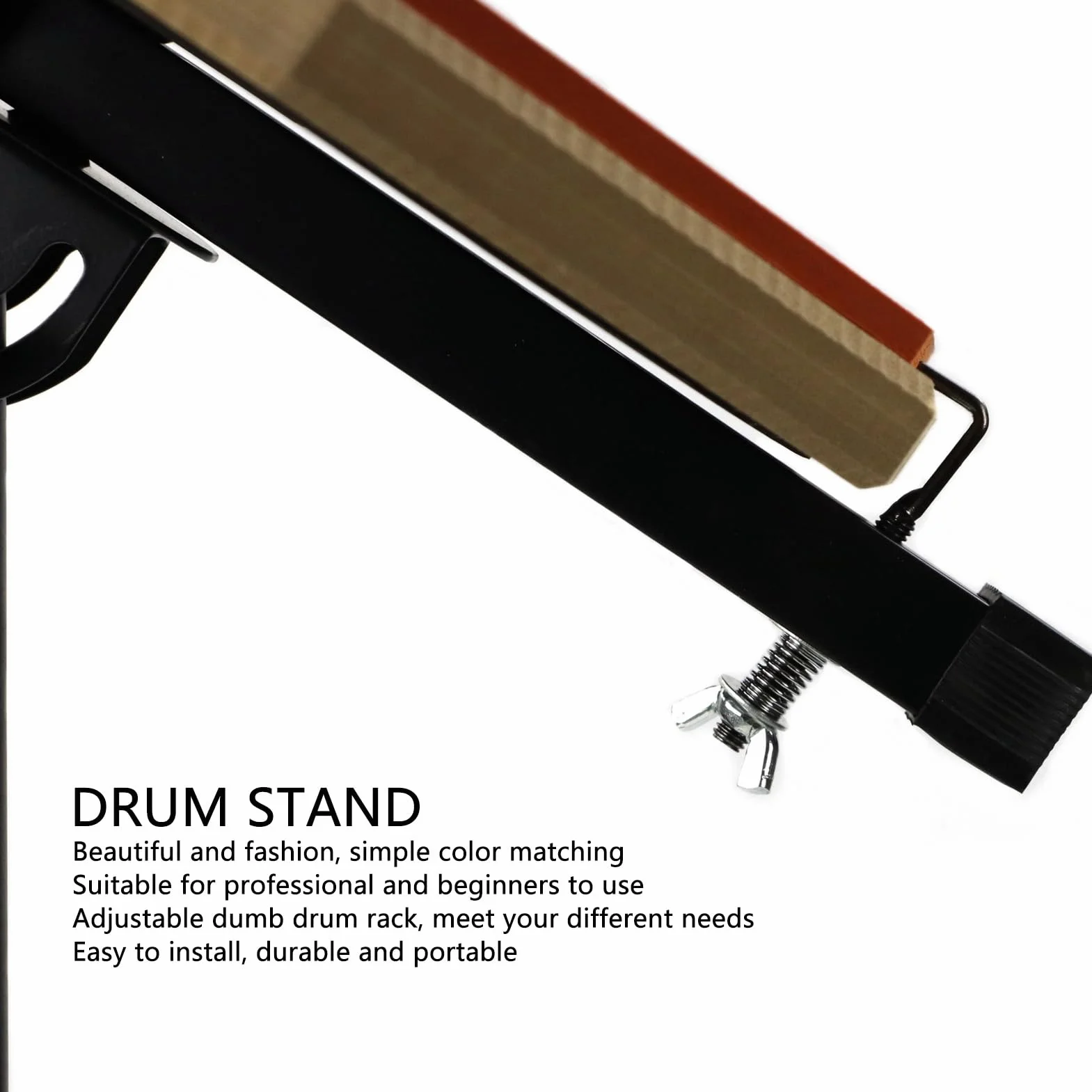 Snare Drum Ständer, Stativ Snare Ständer, Passend für 11 Bis 12 Zoll Große Snare Drums, Zusammenklappbares, Verstellbares Snare Stativ aus Aluminiumlegierung,