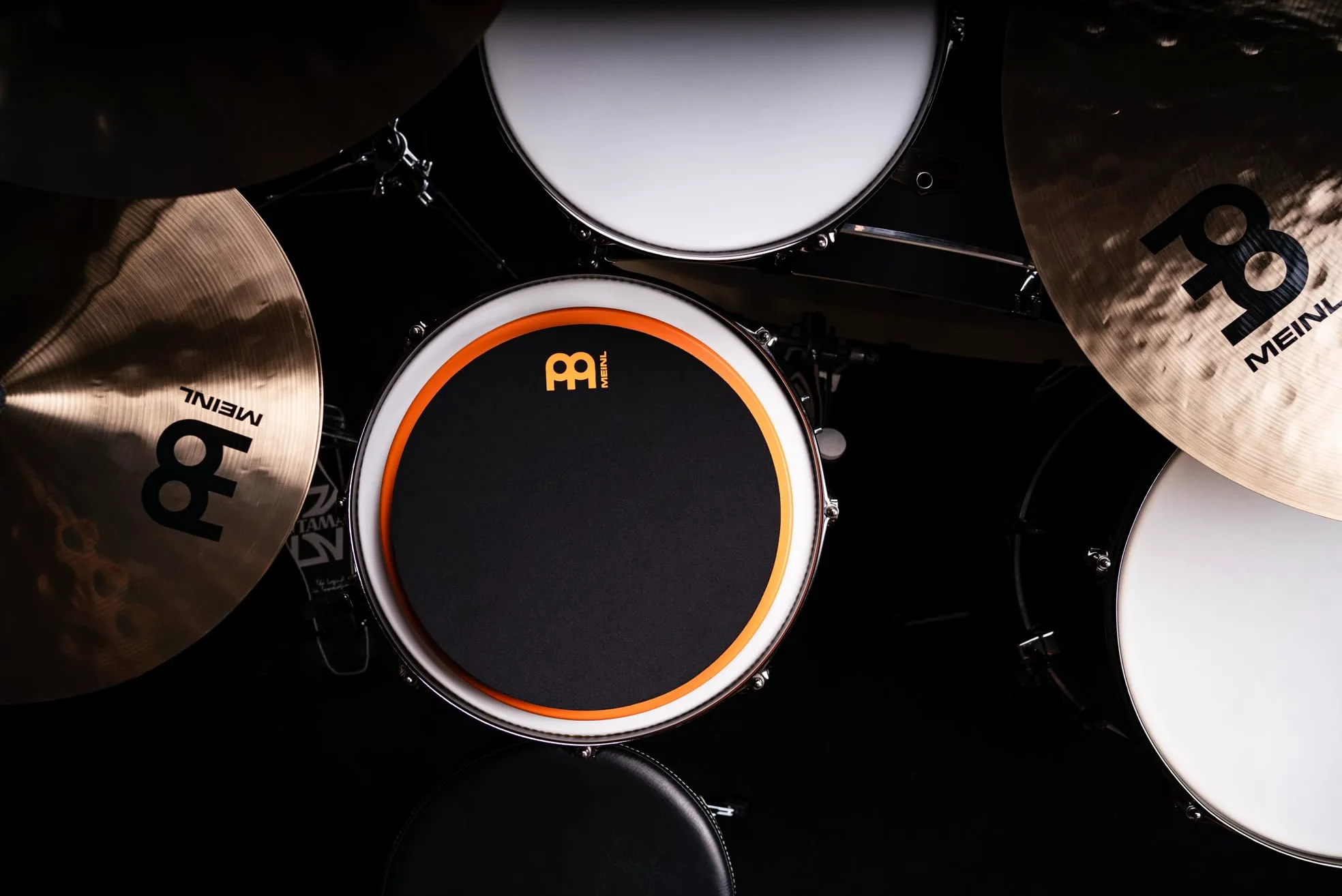 Meinl Cymbals Marshmallow Übungspad 12 Zoll (30,48cm) leises Drum Practice Pad, mittlerer Rebound, montierbar auf Becken Ständer und Stativ – Schlagzeug und Percussion Zubehör (MMP12OR)