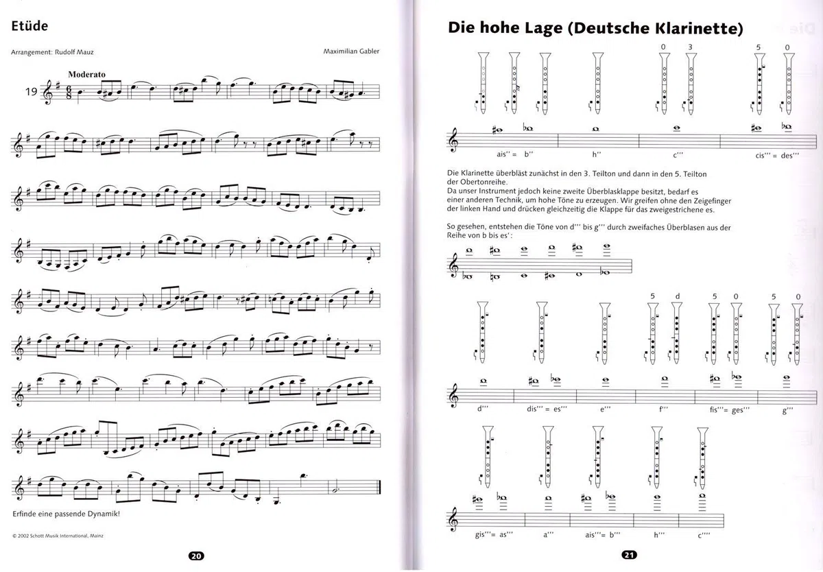 Schott Music Clarinettissimo Band 1 - Klarinette in B: Übungen, Duette und Spielstücke mit bunter herzförmiger Notenklammer