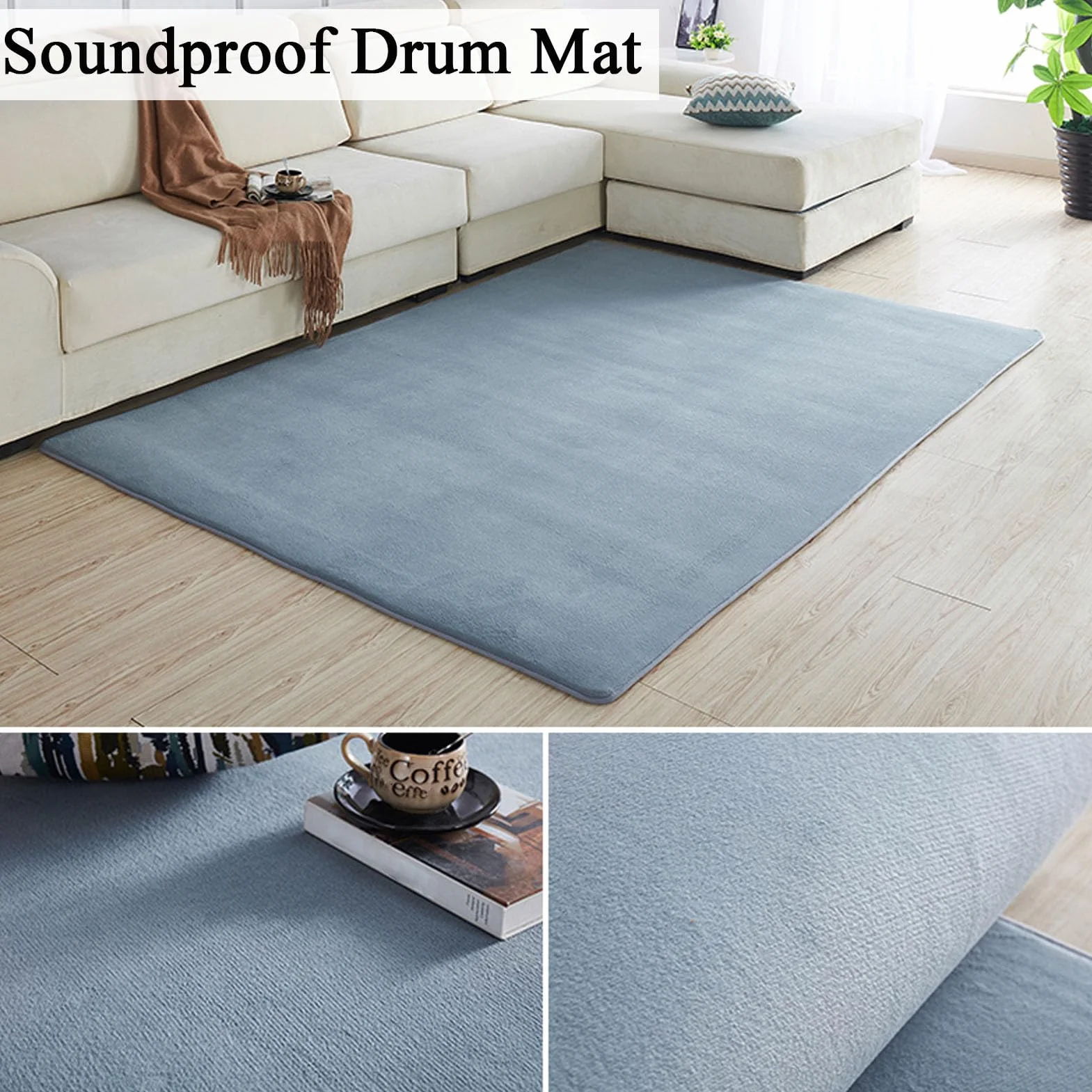 Schlagzeugteppich Drum Teppich Schlagzeug Teppich 110 x 200 cm Schallschutz Matte rutschfeste Trommel Teppiche Antivibrationsmatten Quadratische Schallschutzdecke für E-Drum-Kits Bass Drum Snare