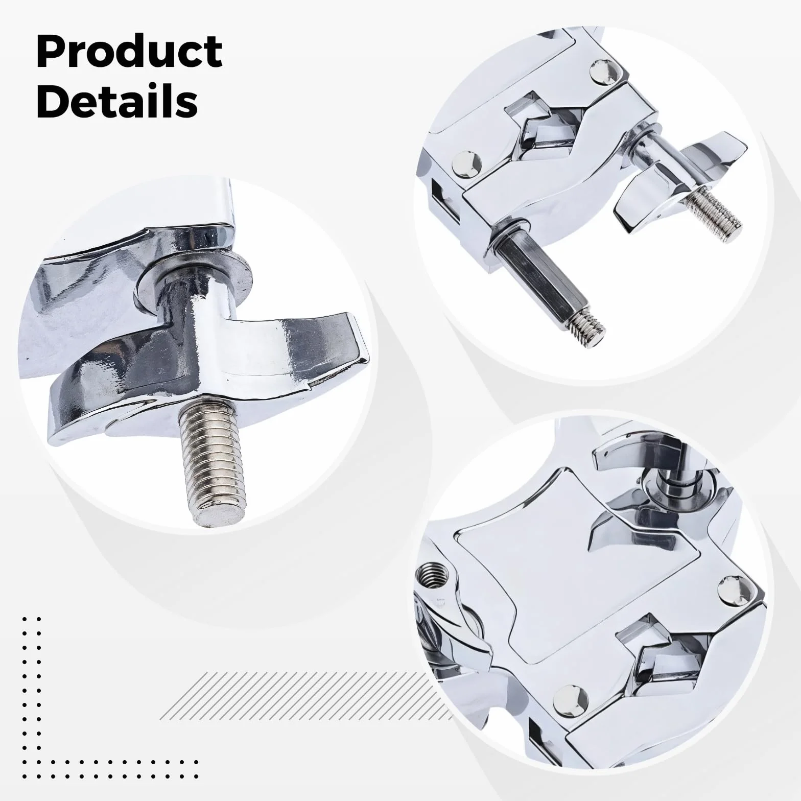 Solide Aluminium-Legierung Drum Rack Klemme, Doppel-Tom-Halterungsständer, galvanisierte Trommelhalterung, rostbeständiges Design, perfekt als Ersatz für Doppel-Tom-Trommel-Set