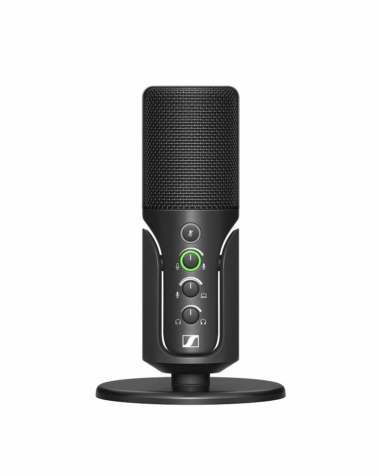 Sennheiser Profile USB Mikrofon mit Kondensatorkapsel | Plug & Play-Design, Perfekt für Podcasts und Streaming | Tischfuß und 1,2m USB-C Kabel Enhalten- Schwarz (700065)