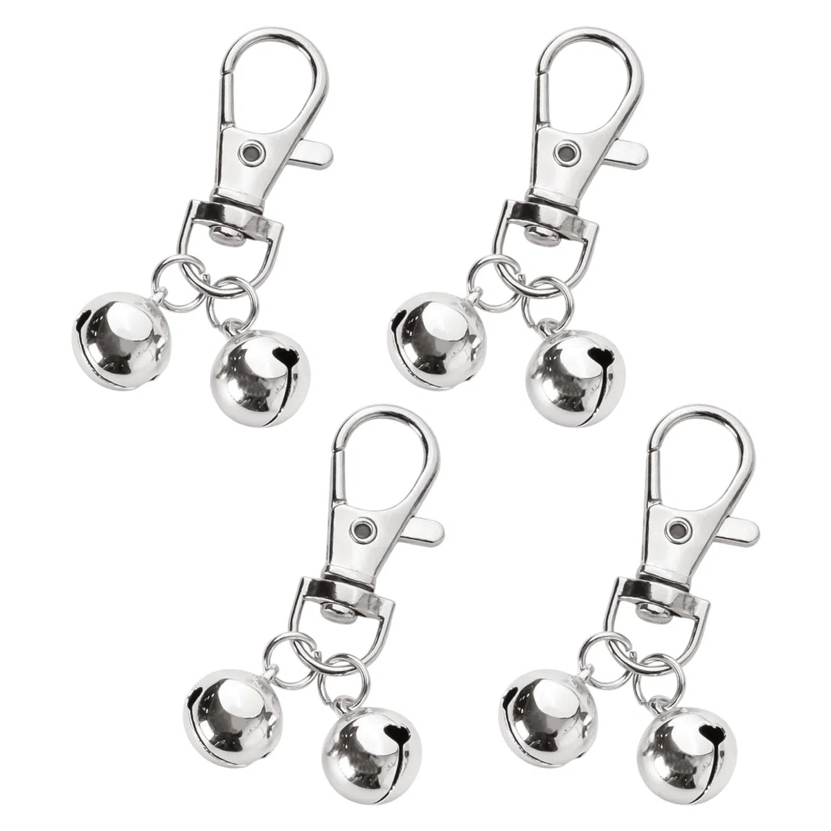 4 Stück Glockenhaken, Metall-Führeranhänger, DIY-Schmuckzubehör, Diebstahl- Und Taschendiebstahlalarmglocken, Haustierhalsbandglocken