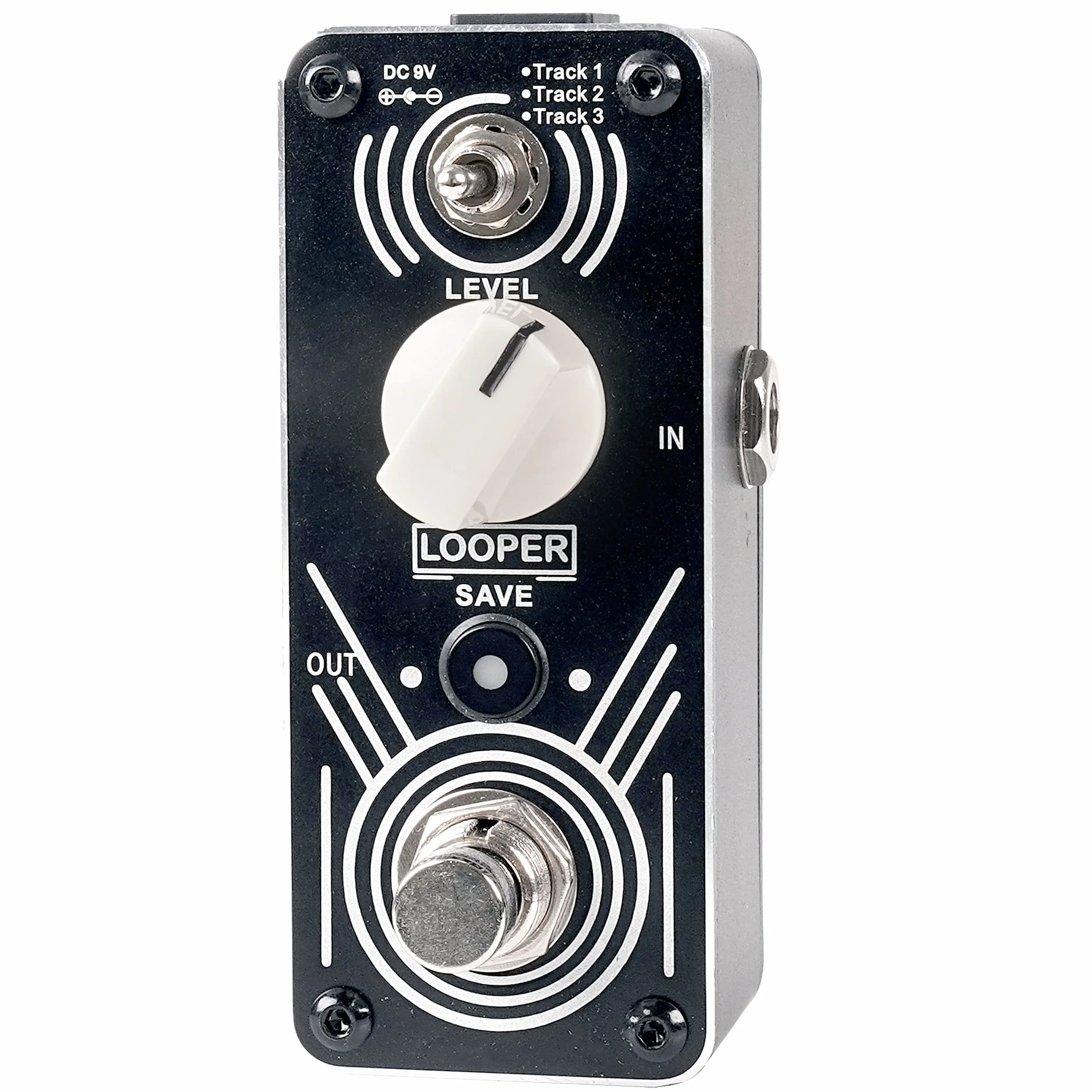 Sondery Triple Looper Pedal, Zugriff auf Upload/Download von Musikdateien von/auf 3 Tracks über beiliegendes USB-Kabel, jeder Track 30 Minuten Looping-Zeit, Loop Pedal Unlimited Overdubs Undo/Redo,