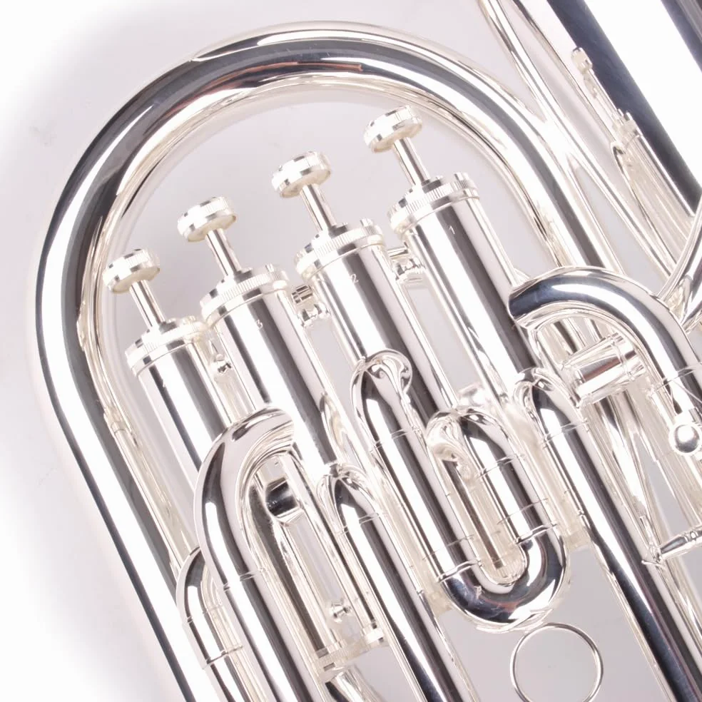 Euphonium versilbert, Bb Stimmung 4 Monel Ventile Koffer