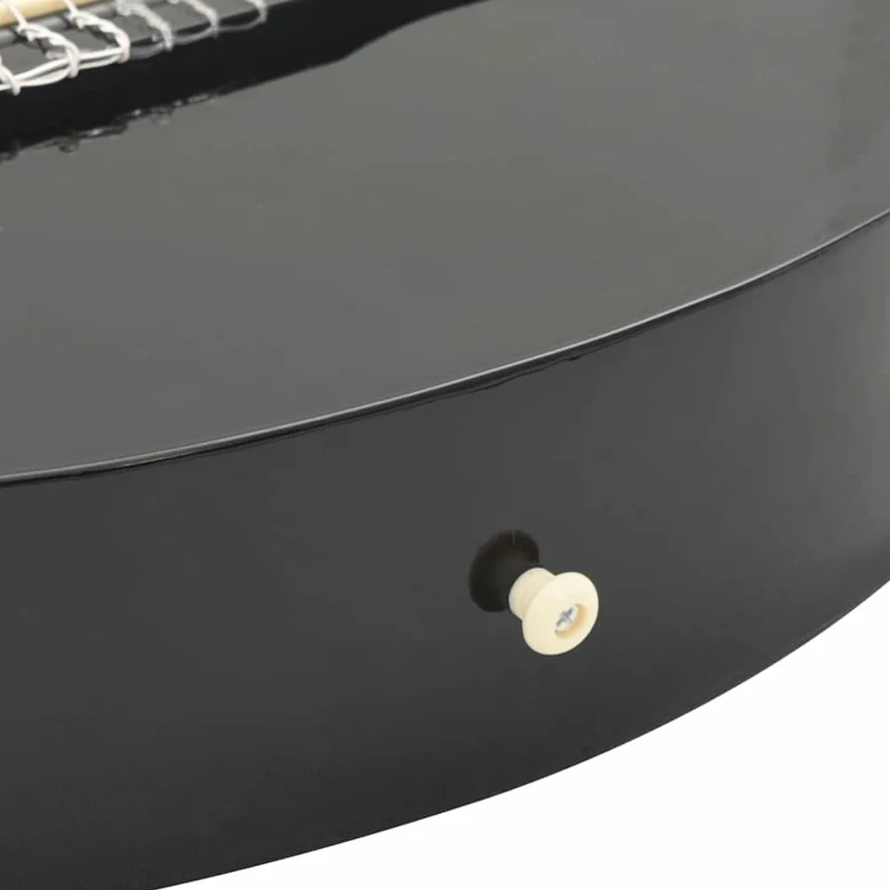 vidaXL 12-tlg Westerngitarre Set 38" Schwarz Akustische Gitarre 6 Saiten