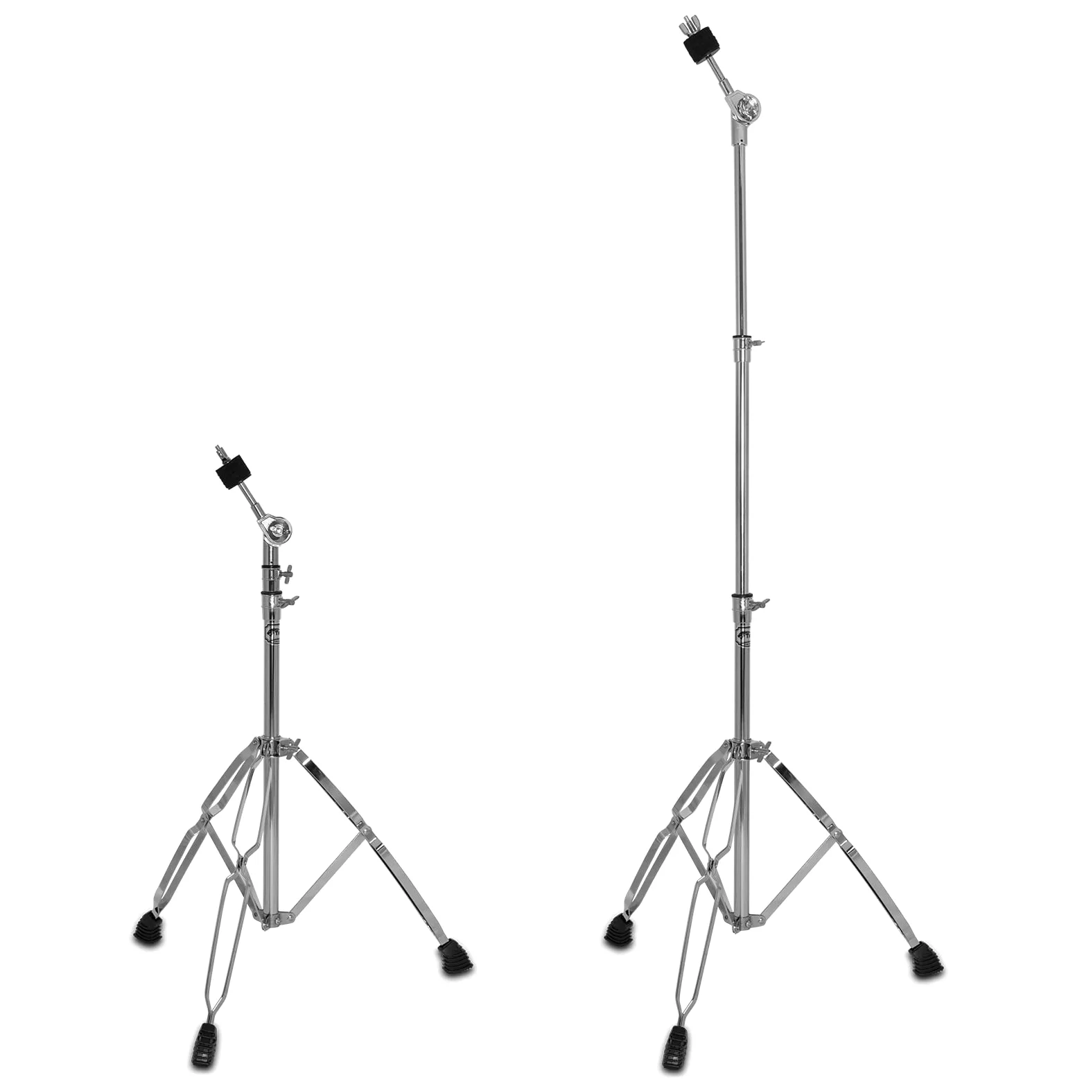 TIGER DHW14-CM Doppelstrebiger Aufrechter Cymbal-Ständer | Minimale Höhe: 70 cm, max. Höhe: 130 cm
