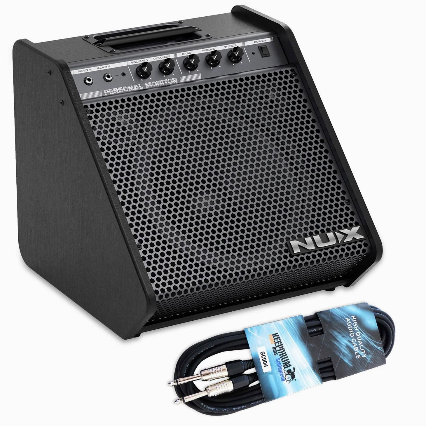 Nux NPA-100 Schlagzeug-Verstärker E-Drum Monitor mit keepdrum Klinkenkabel