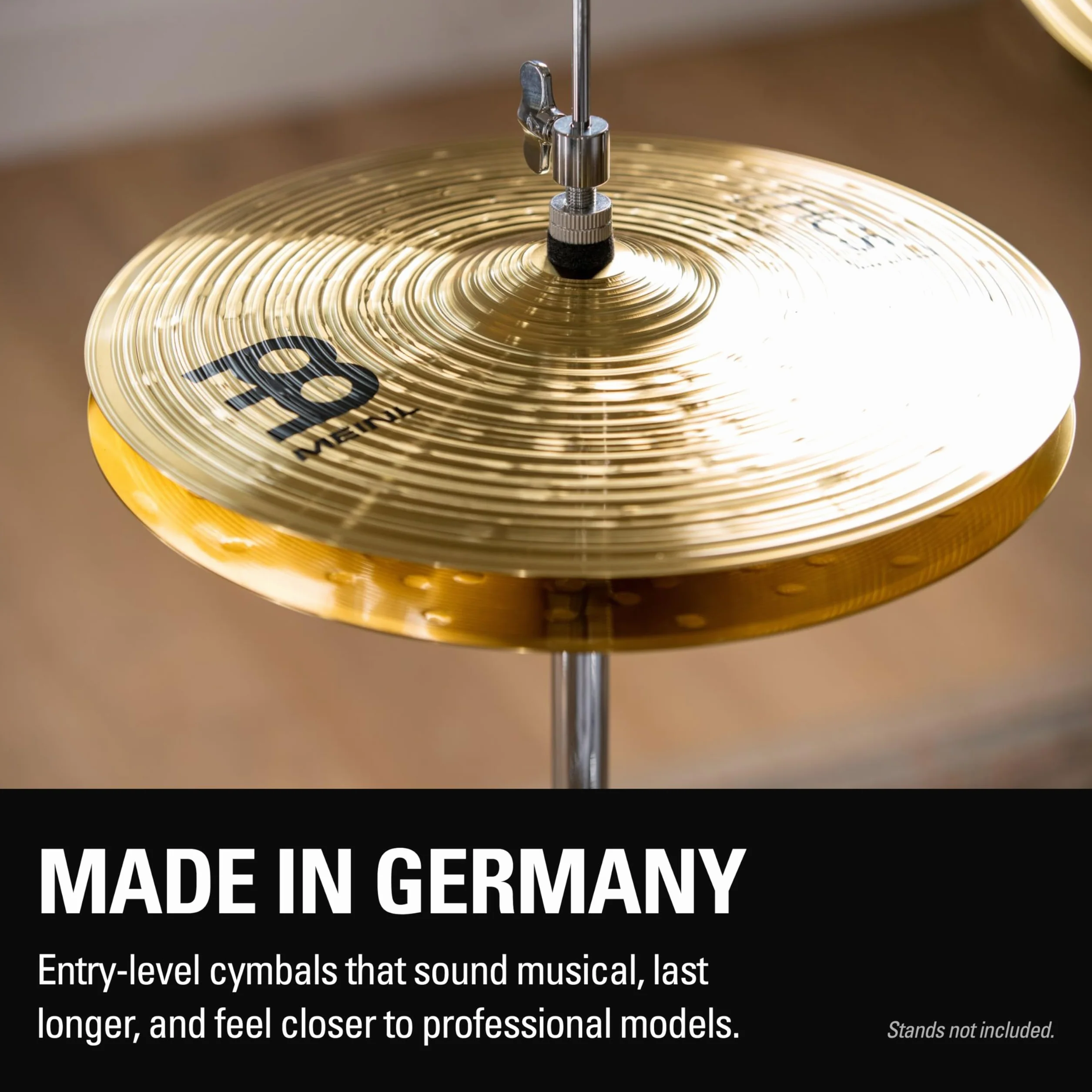 Meinl Cymbals Beckenset HCS Basic — mit 14 Zoll Hihat, 18 Crash-Ride Schlagzeug Becken - Messing, Traditionelles Finish (HCS1418)