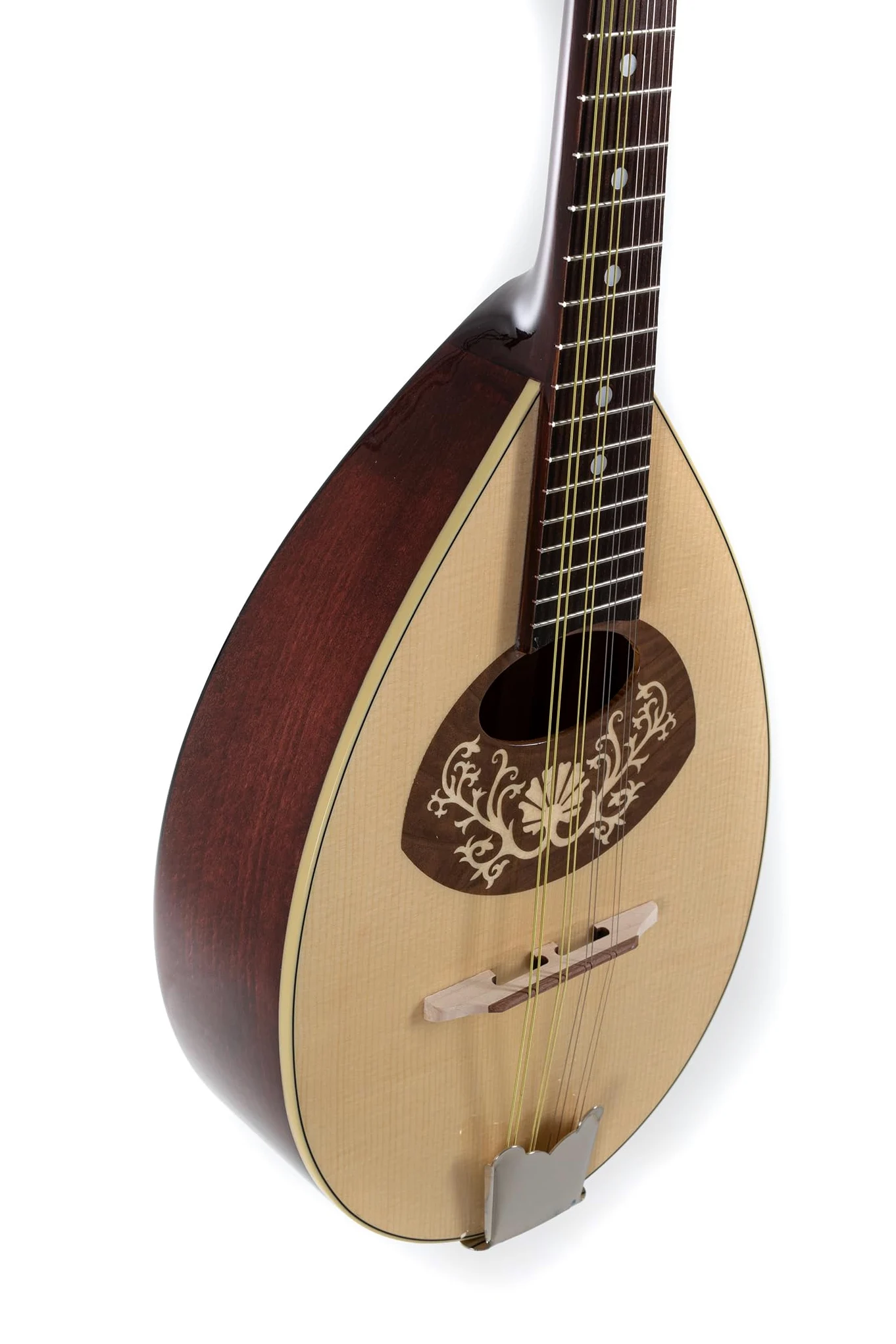 GEWA Mandoline Pro Arte Model 1 - Flachmandoline - Portugiesische Form - Massive Fichtendecke - Boden/Zarge massiver Ahorn - Hochglanz - Made in Europe