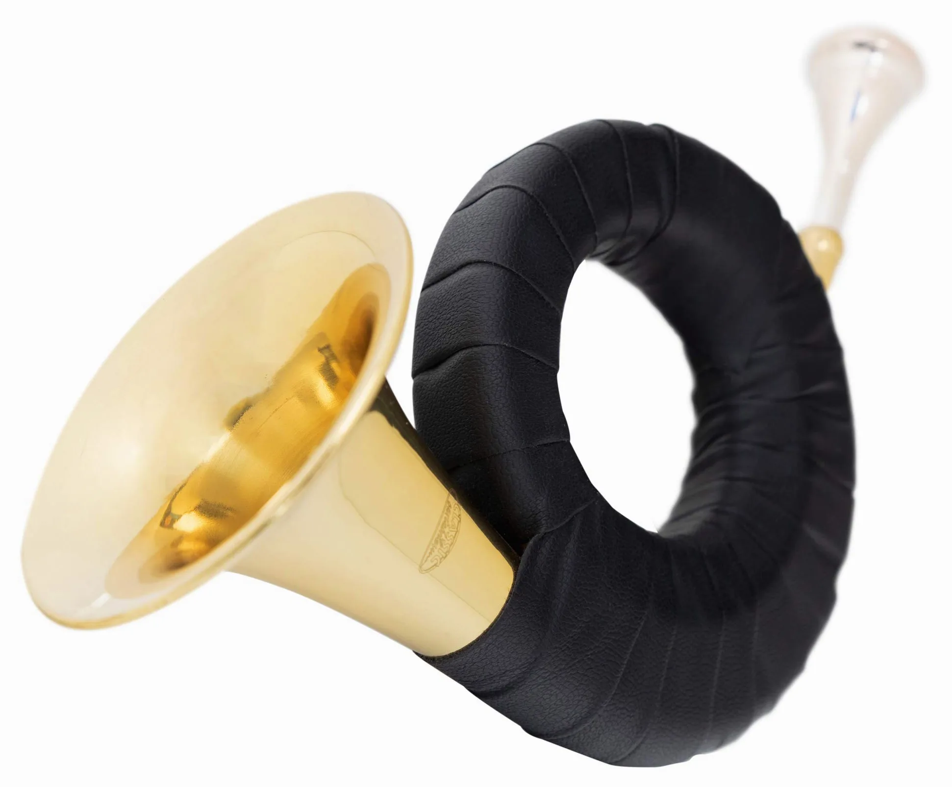 Classic Cantabile Taschenjagdhorn - Kleines Jagdhorn in Bb-Stimmung, Posthorn, Taschenhorn oder Signalhorn - Fürst Pless Horn mit Tasche, Mundstück und Reinigungstuch