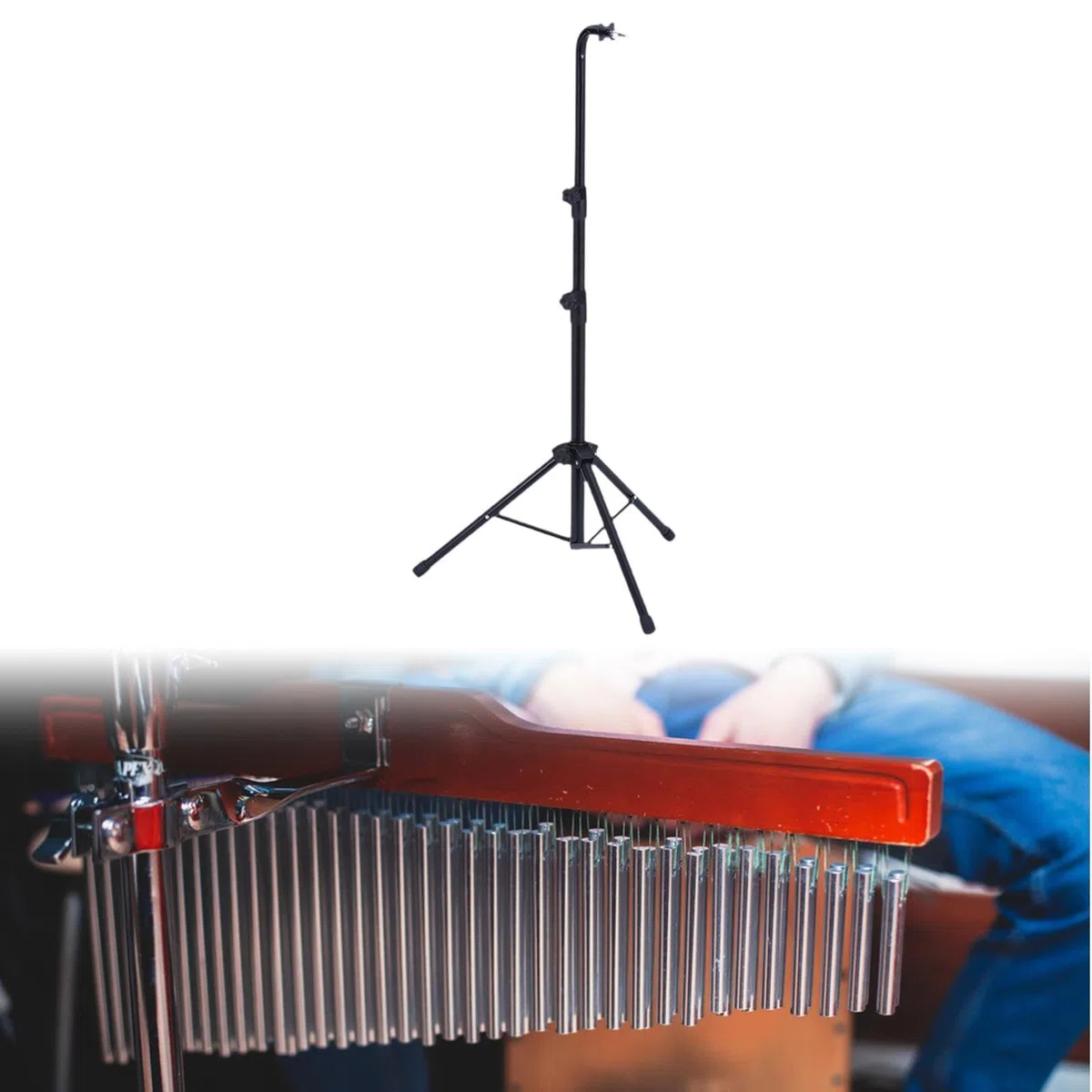 CHIMES MONTAGE STILL WIND WIND GLIGE Einverstellbares Stand Musical Glockenspiele