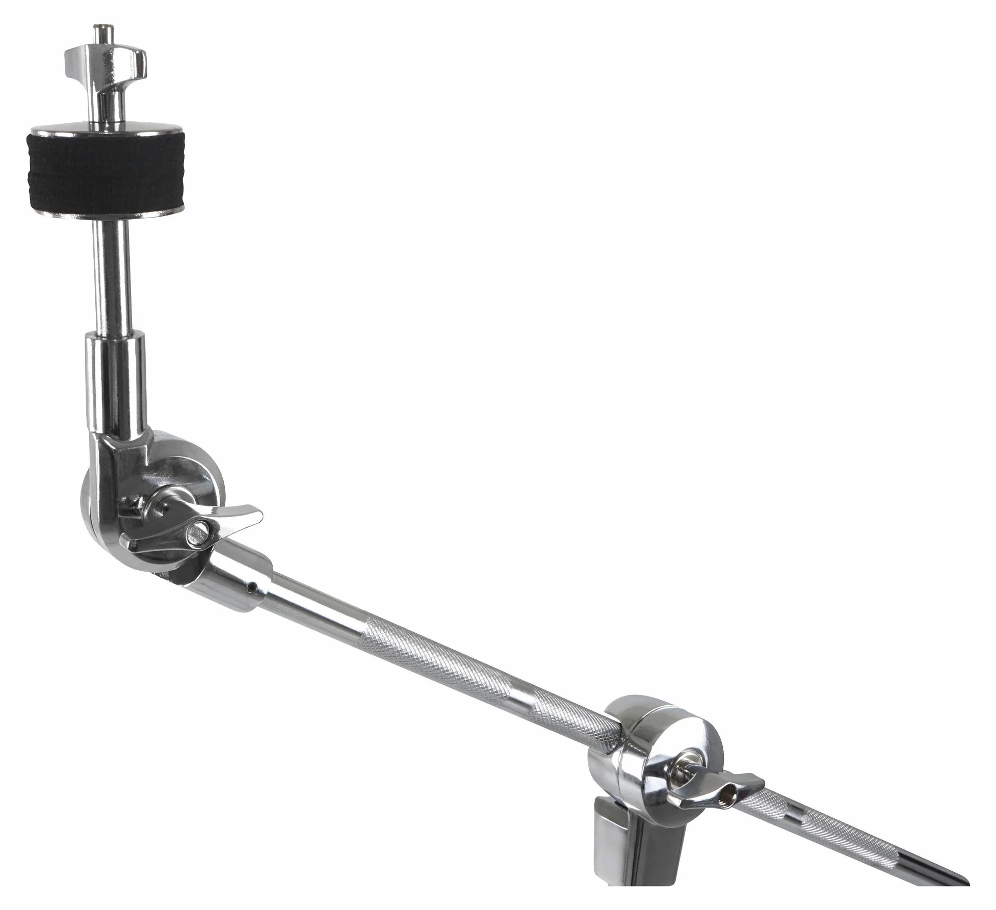 XDrum Galgenbeckenständer Semi - Cymbal Boom Stand für Schlagzeug - höhenverstellbar 84 bis 157 cm - 39 cm Galgen - doppelstrebig - Zahnkranz Gelenke - klappbar - ohne Becken - Chrom