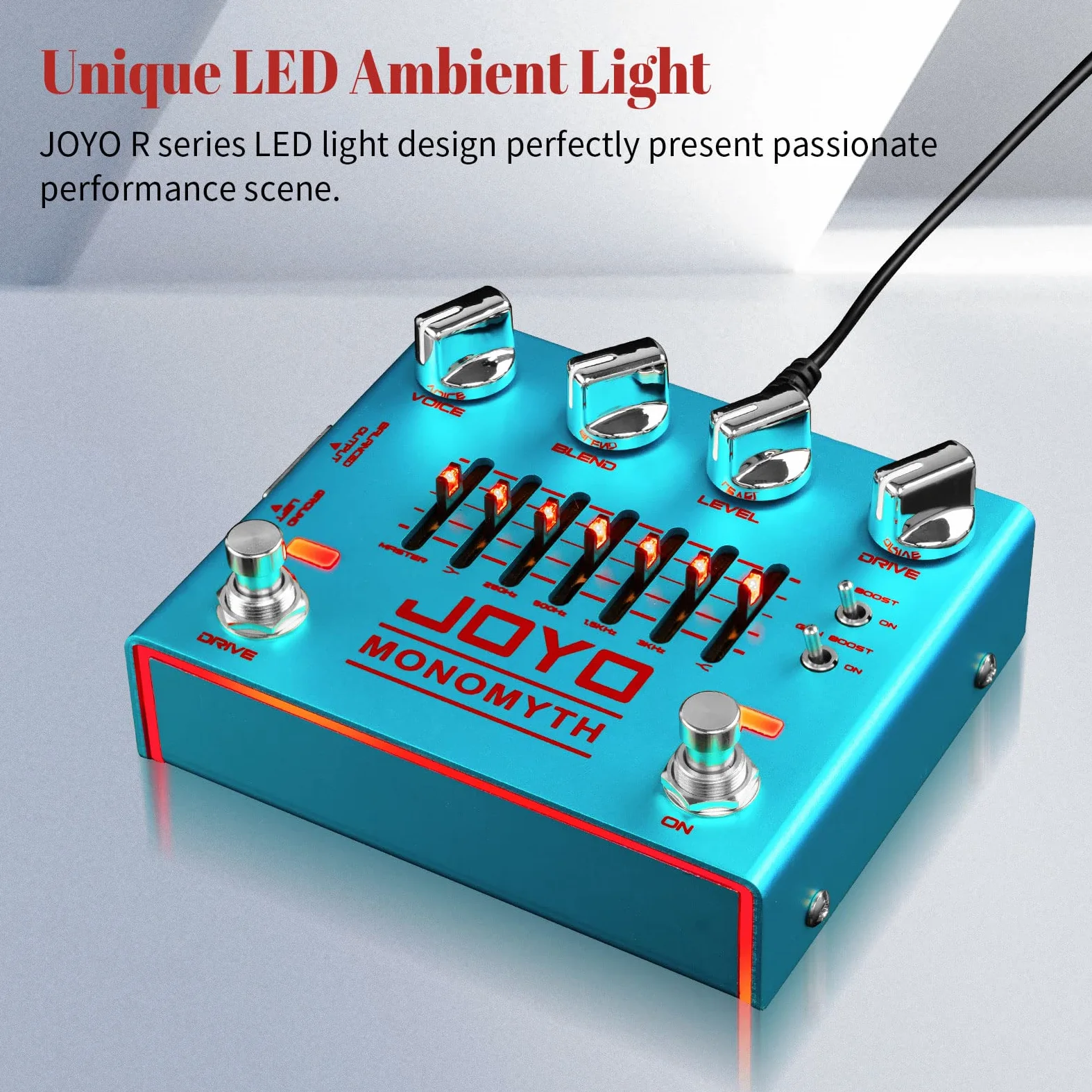 JOYO Bass Overdrive Amp Simulator Pedal mit EQ und Rauschunterdrückung für Bass (Monomyth R-26)