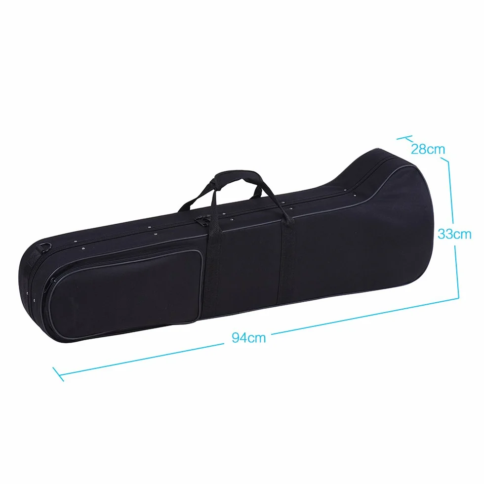 Btuty Bb Tenorposaune aus Messing, Goldlack Posaune mit Neusilber-Zug, Blasinstrument für Anfänger, Schüler und Erwachsene, inkl. Mundstück, Reinigungsstab & Hartschalenkoffer