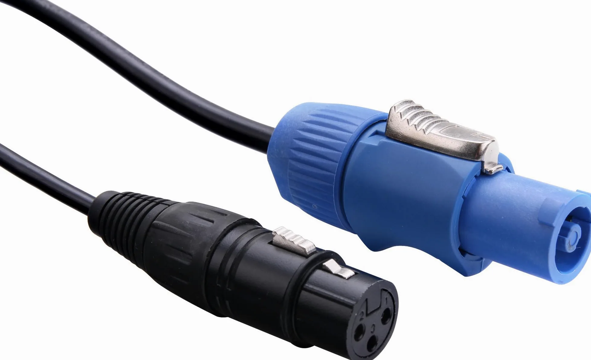 Pronomic Stage EUPPD-10 Hybridkabel Schuko/Powercon kompatibel + DMX 3-polig, 10m (ideal zur Verkabelung von Lichteffekten & Bühnenbeleuchtung)