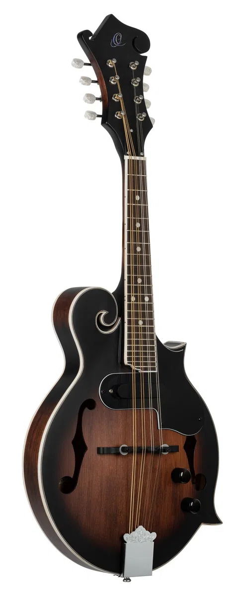 Ortega Guitars F-Style Mandoline Elektro-Akustisch – F-Holes – Americana Series – Fichte / Ahorn, Braun (RMFE30-WB)
