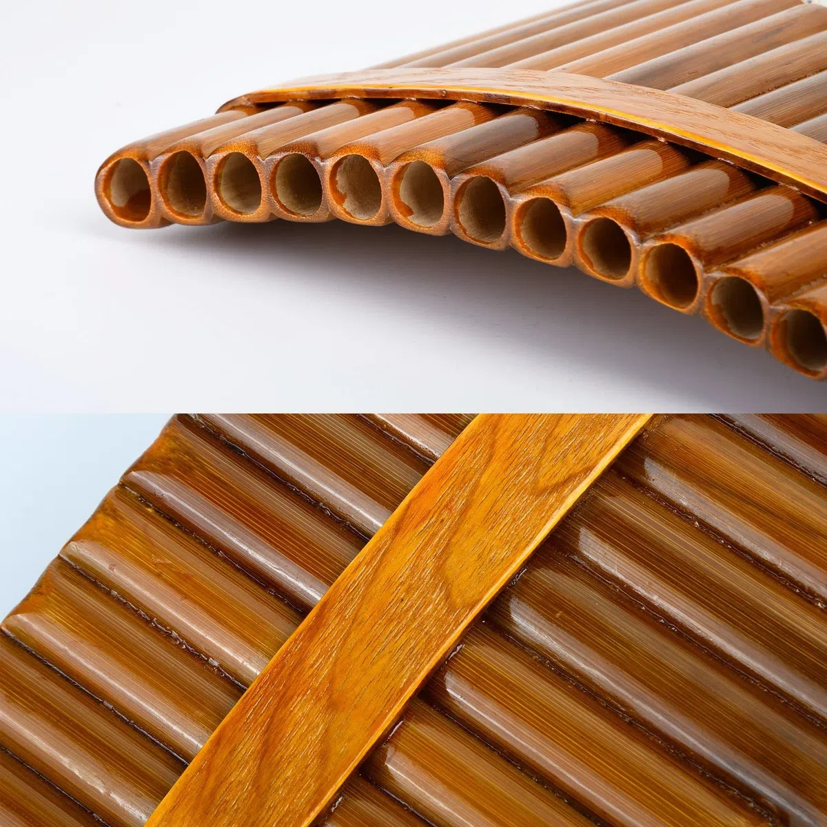 Panflöte Profi 15 Panflöte G Key Panflöte Bambus Dizi Flöte - Perfektes Instrument für Anfänger und Studenten (Rechtshänder)