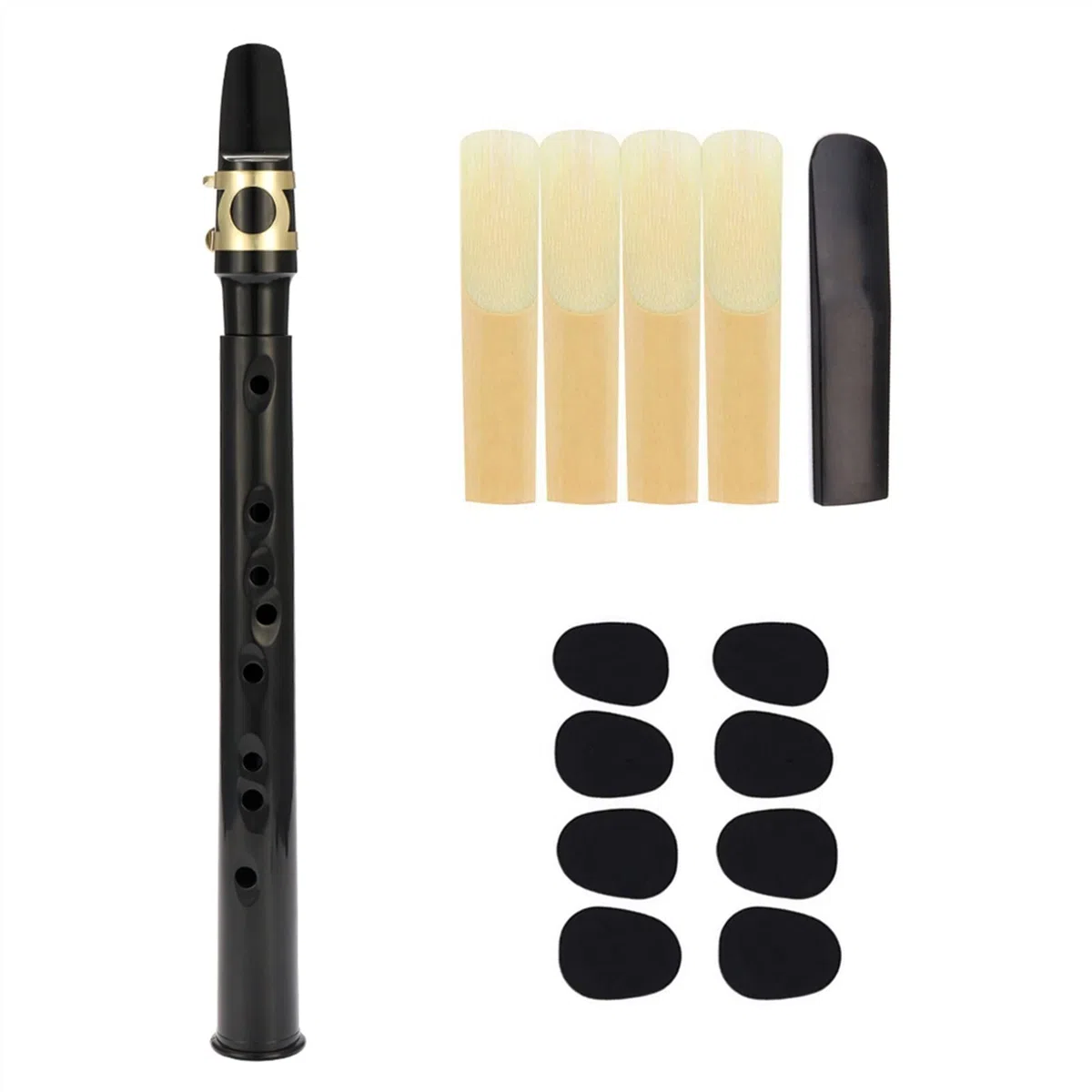 Pocket Sax Mini Tragbares Saxophon mit Tragetasche Windinstrument Brass Saxophon Black