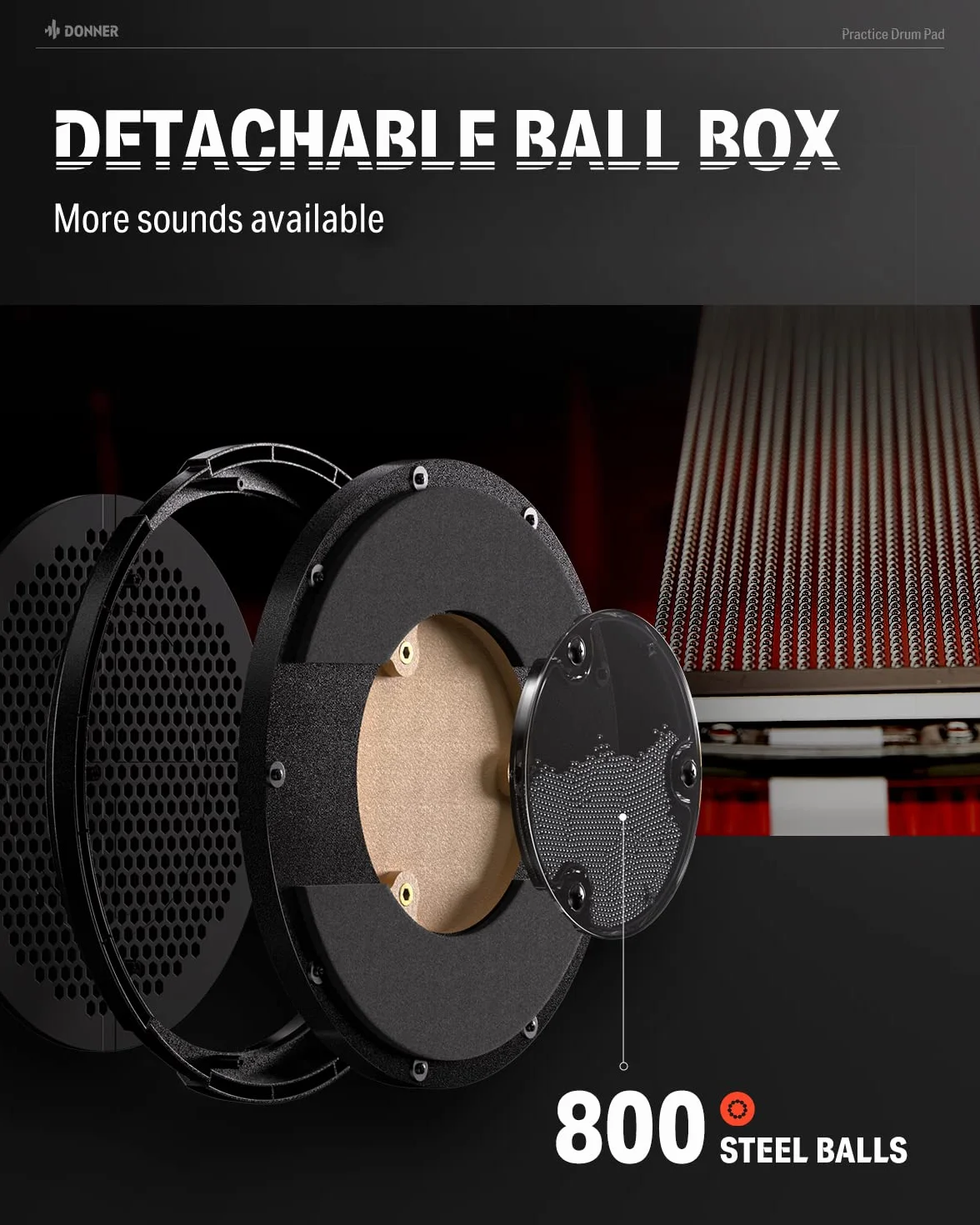 The Beater Practice Drum Pad DTB-1S - Box Set