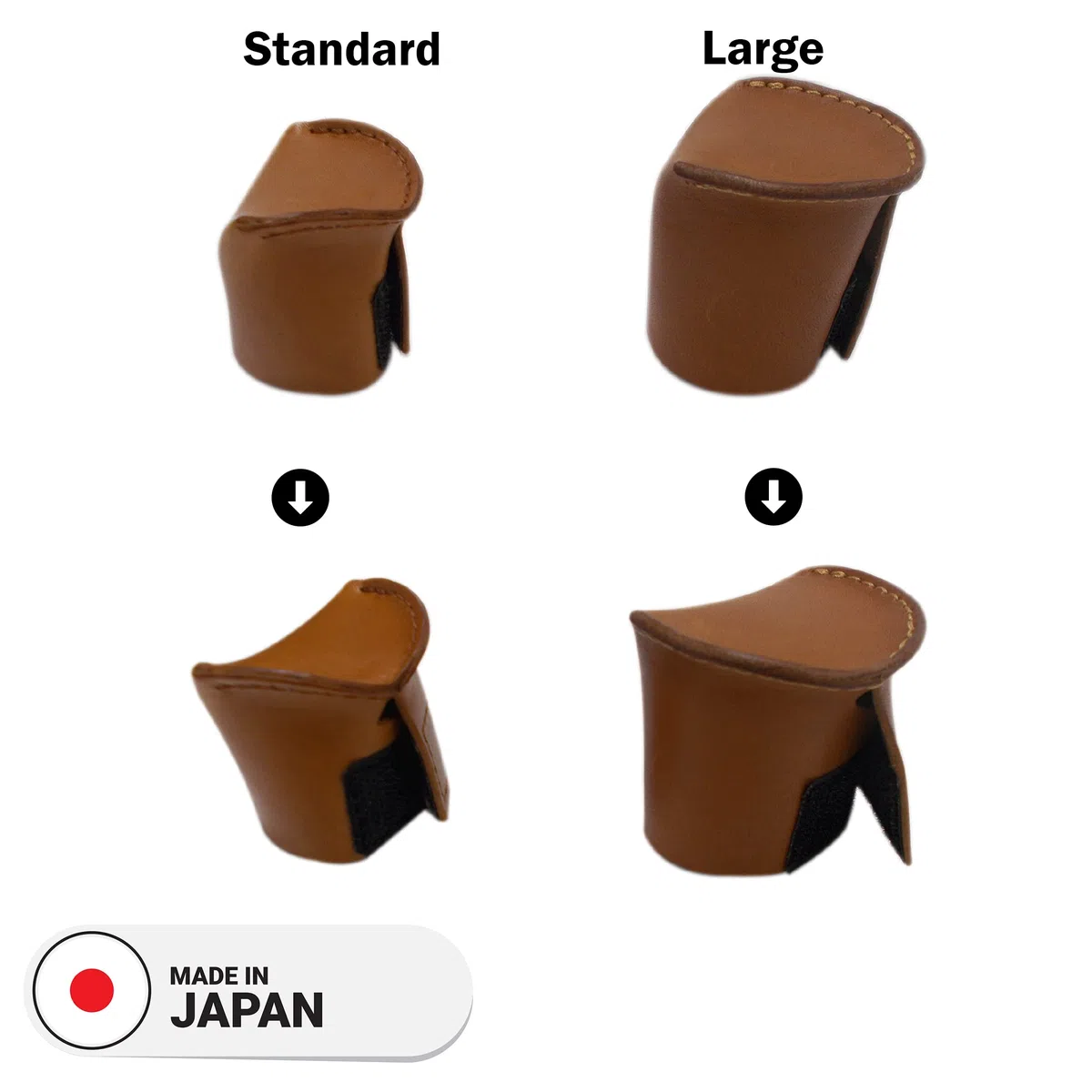 Standard-Größe, japanische Utaguchi-Kappe aus echtem Leder, Shakuhachi-Abdeckung für wertvolle Shakuhachi, Einheitsgröße