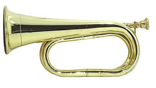 SHREYAS Brass Bugle Professional Civil War Era US Militär Kavallerie Stil Horn