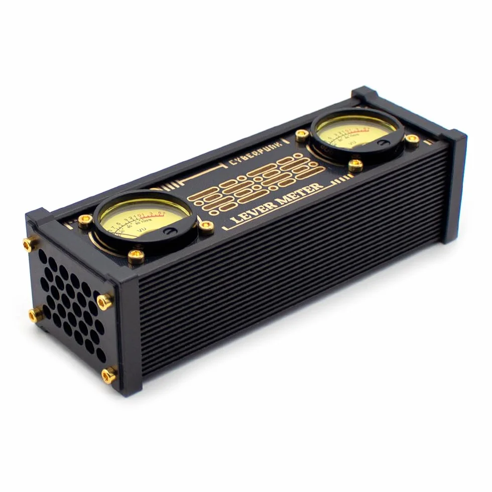 Sound aktiviertes VU Meter, mit RGB Hintergrundbeleuchtung, Stereo Mikrofon Lautstärke, Desktop Audiopegelanzeige, für Heim Audiosysteme