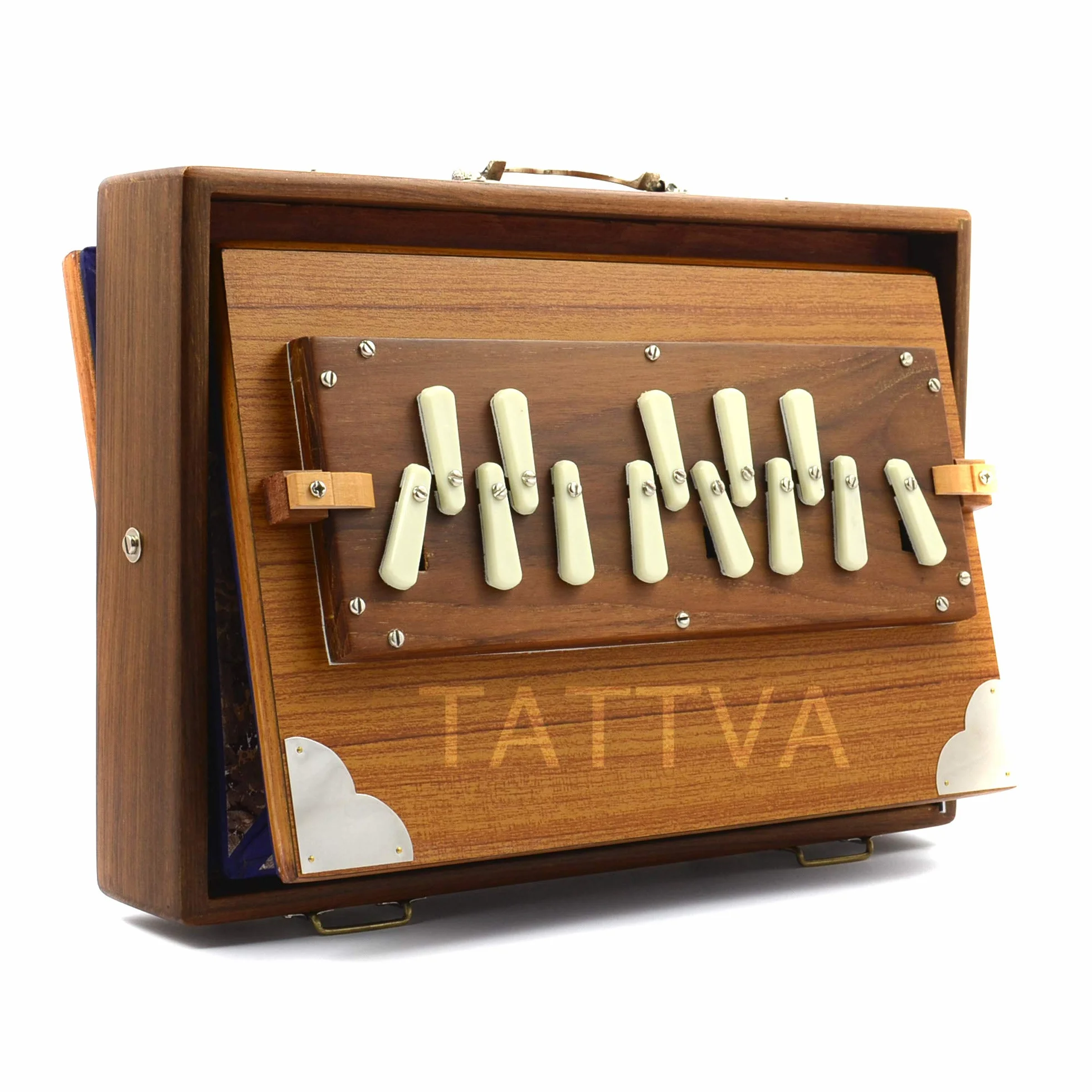 Shrutibox TATTVA "Professional" - MEDIUM Size - mit LANGEM KLANGATEM, C-C, 440 Hz, 13 Stopps, PALITANA Premium Reeds - GETESTET und GEPRÜFT! - ZOLLFREI mit PRIMEVERSAND!