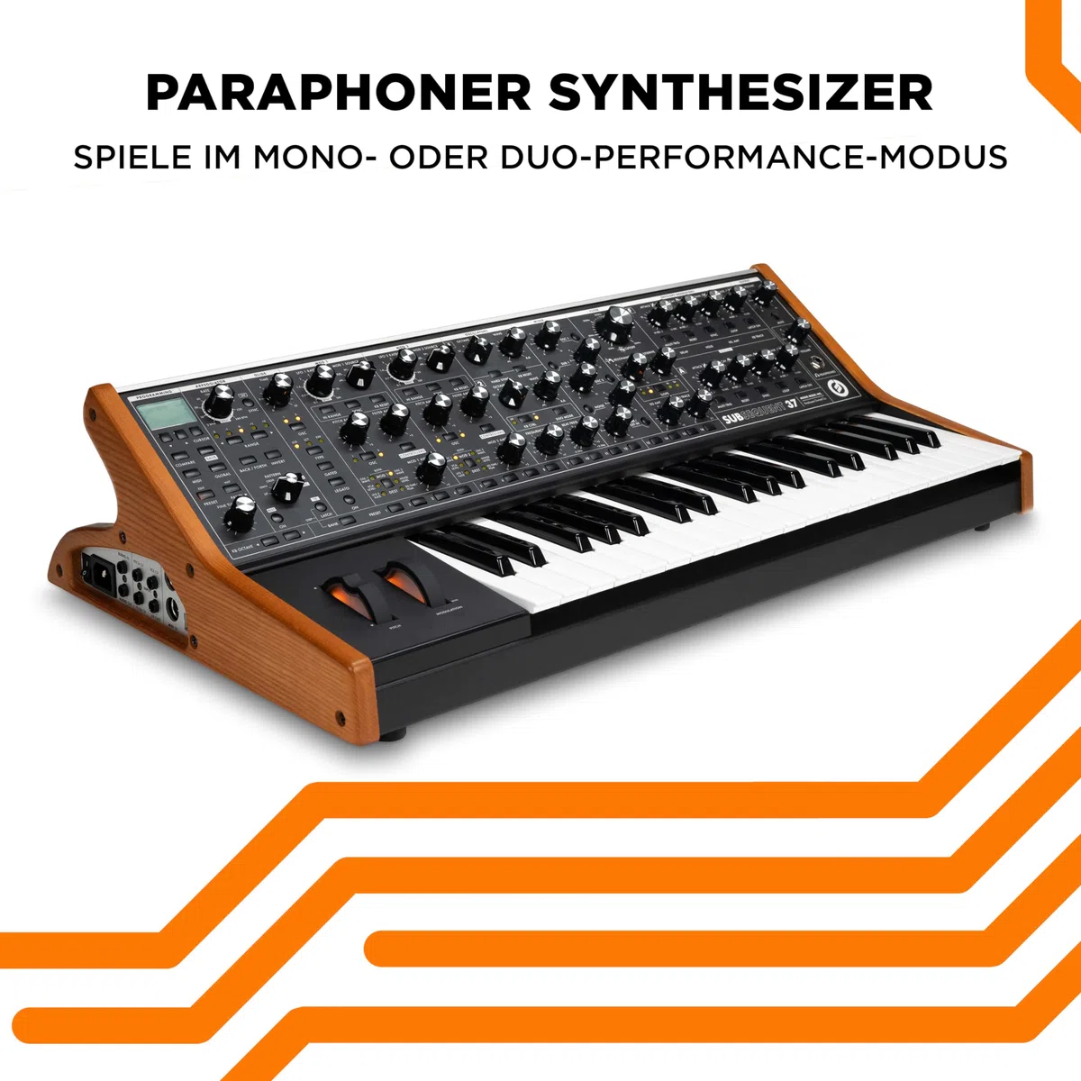 MOOG Subsequent 37 - Paraphoner Analogsynthesizer und MIDI-Keyboard Mit 37 Halbgewichteten Tasten, Kopfhörer-Amp, 256 Presets, Screen und Software Editor