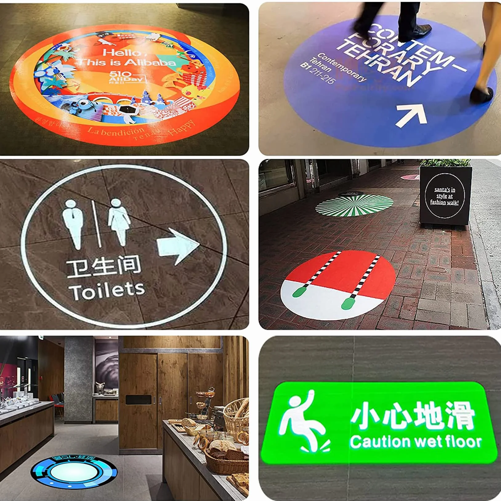 35W LED GOBO Logo Projektor Licht IP67 Wasserdicht für Outdoor Mall Store Bar KTV Restaurant Werbung (Schwarz)